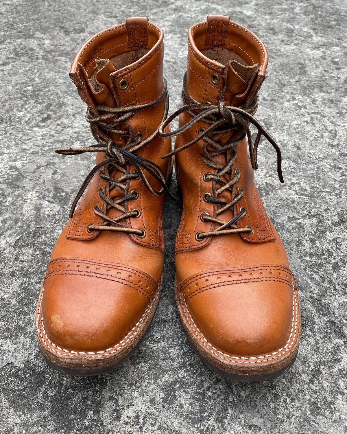 Photo by patinathunderdome on February 4, 2022 of the Wesco Hendrik in Wickett & Craig Russet Traditional Harness.