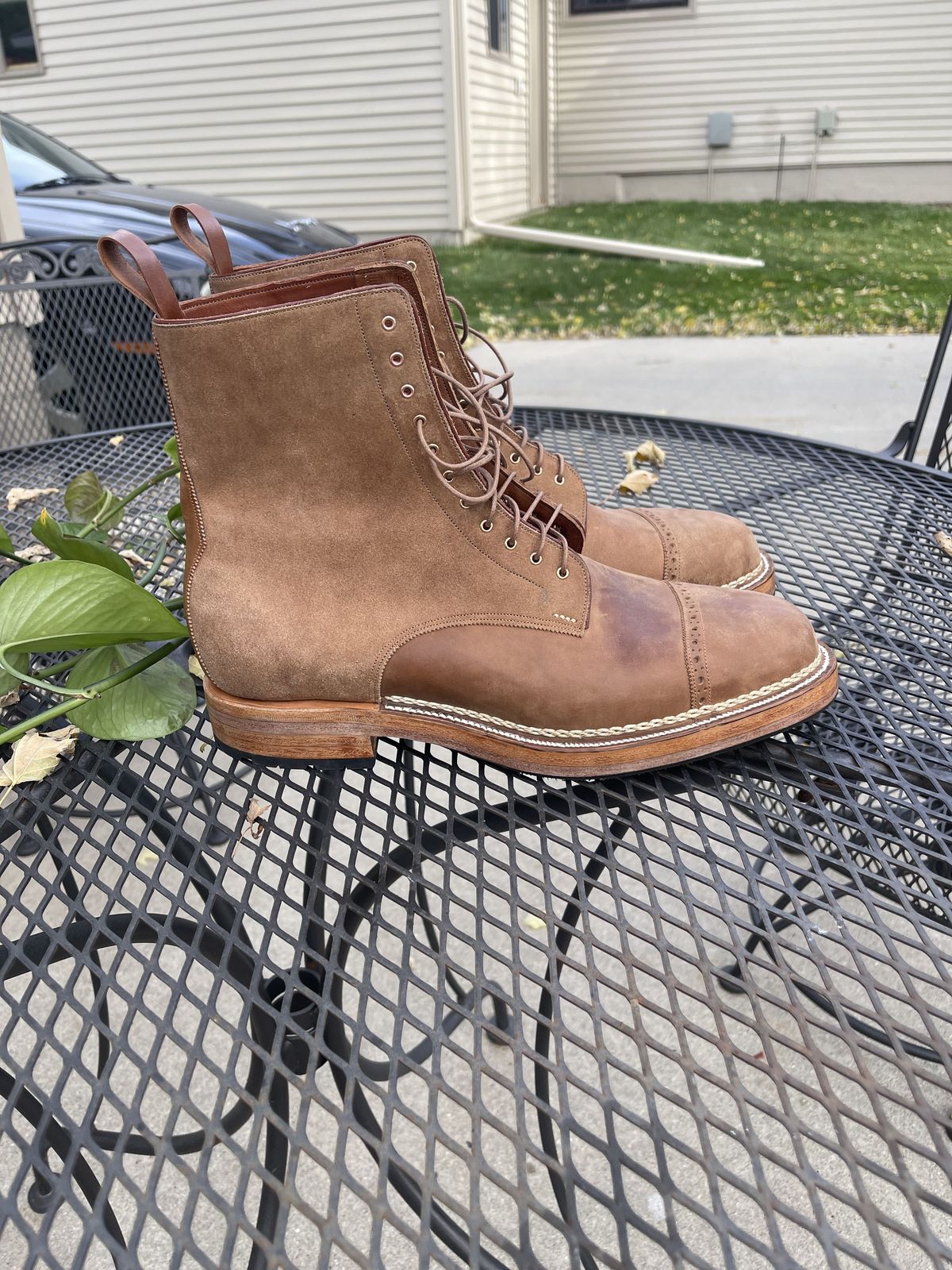 Photo by patinathunderdome on October 1, 2021 of the Arno x Hunter 7-Inch Boot in Unknown Material.