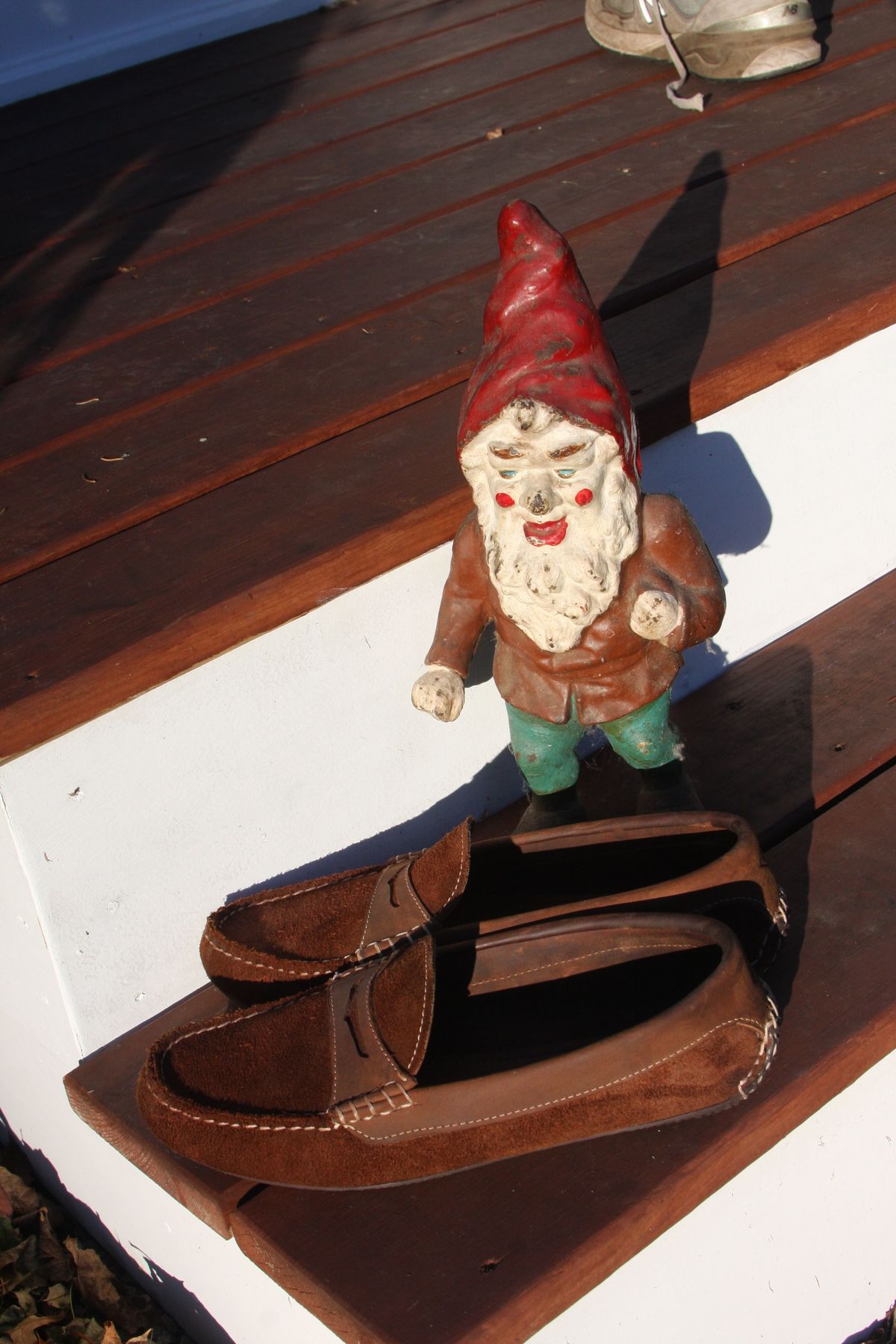 Photo by patinathunderdome on November 5, 2021 of the Quoddy Penny Driver in C.F. Stead Chocolate Repello Calf Suede.