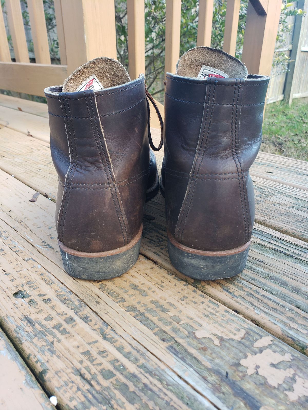 Photo by patinathunderdome on November 1, 2021 of the Red Wing Merchant in S.B. Foot Ebony Harness.