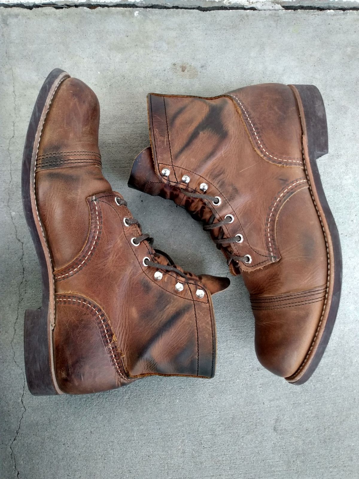 Photo by patinathunderdome on November 2, 2021 of the Red Wing Iron Ranger in S.B. Foot Copper Rough and Tough.