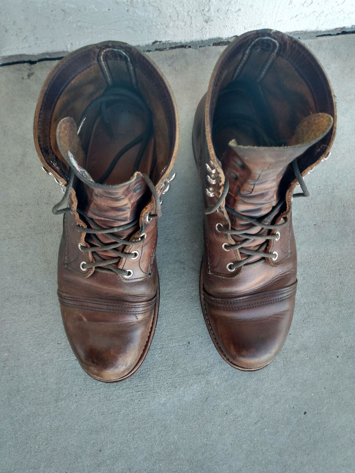 Photo by patinathunderdome on January 2, 2022 of the Red Wing Iron Ranger in S.B. Foot Copper Rough and Tough.