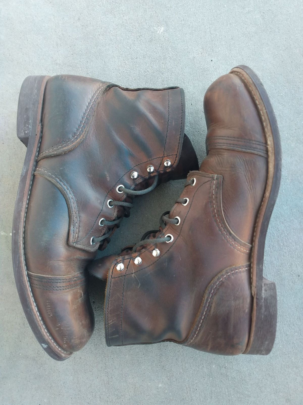 Photo by patinathunderdome on January 2, 2022 of the Red Wing Iron Ranger in S.B. Foot Copper Rough and Tough.
