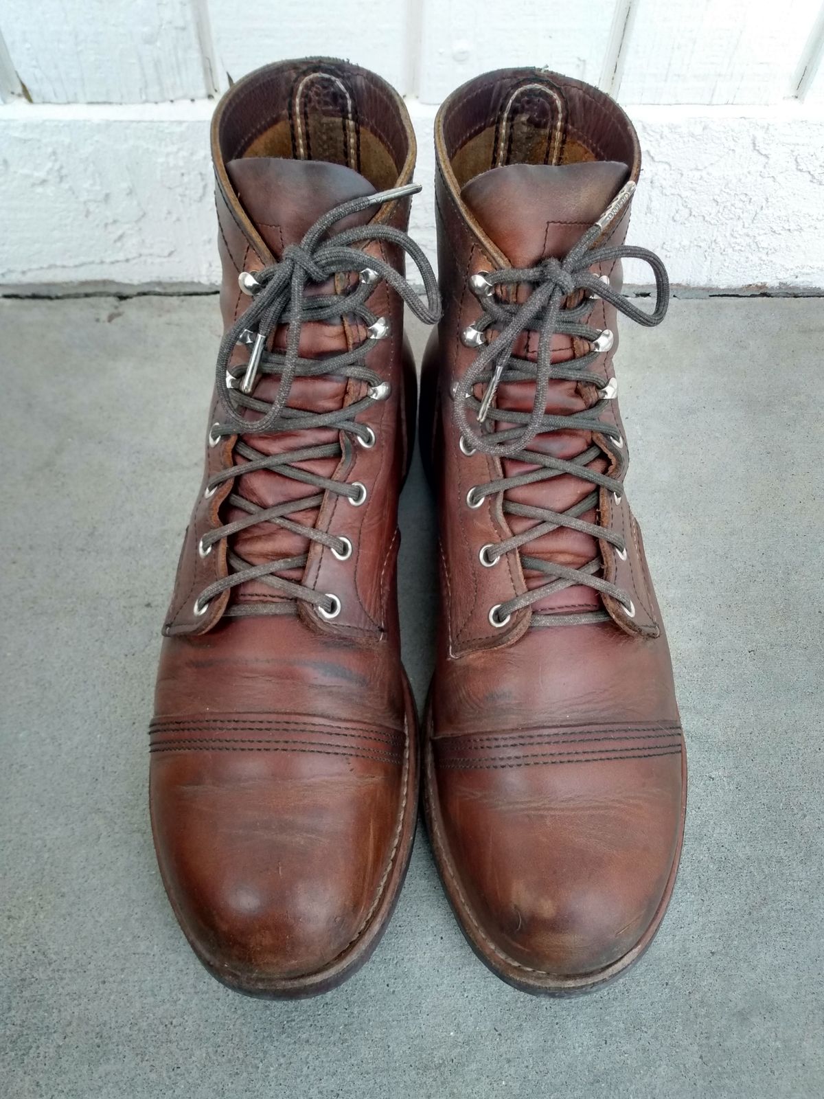 Photo by patinathunderdome on February 2, 2022 of the Red Wing Iron Ranger in S.B. Foot Copper Rough and Tough.