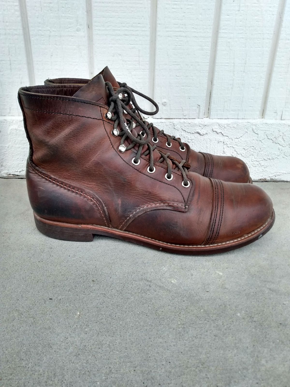 Photo by patinathunderdome on February 2, 2022 of the Red Wing Iron Ranger in S.B. Foot Copper Rough and Tough.
