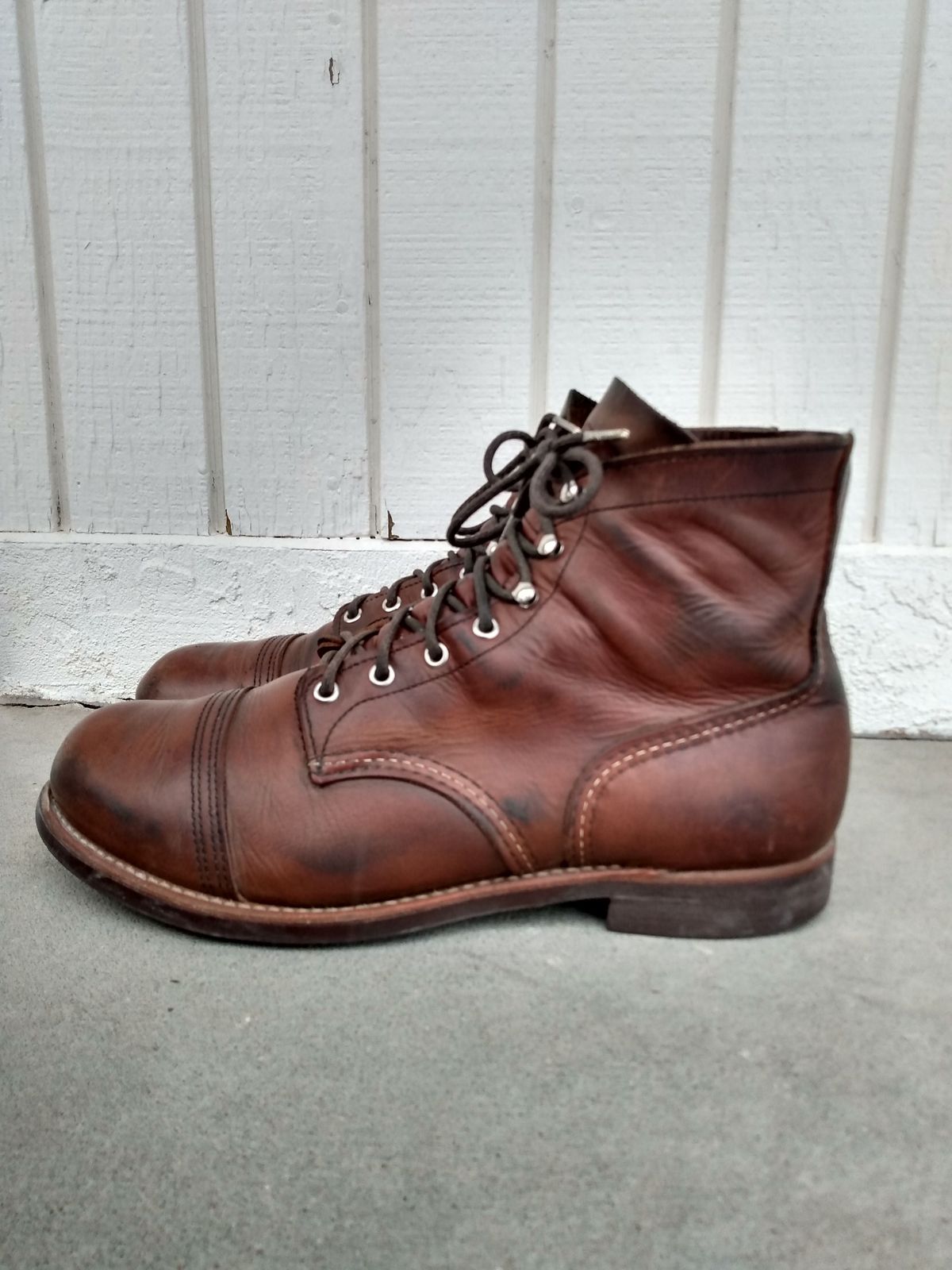 Photo by patinathunderdome on February 2, 2022 of the Red Wing Iron Ranger in S.B. Foot Copper Rough and Tough.