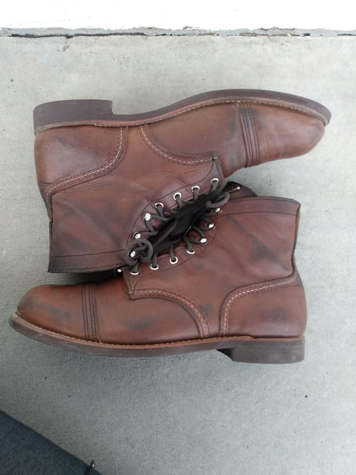 Photo by patinathunderdome on February 2, 2022 of the Red Wing Iron Ranger in S.B. Foot Copper Rough and Tough.