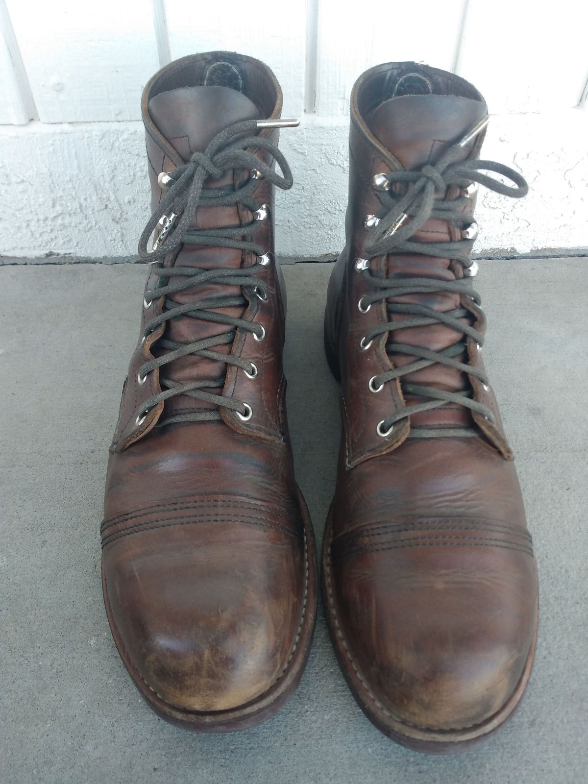 Photo by patinathunderdome on March 2, 2022 of the Red Wing Iron Ranger in S.B. Foot Copper Rough and Tough.