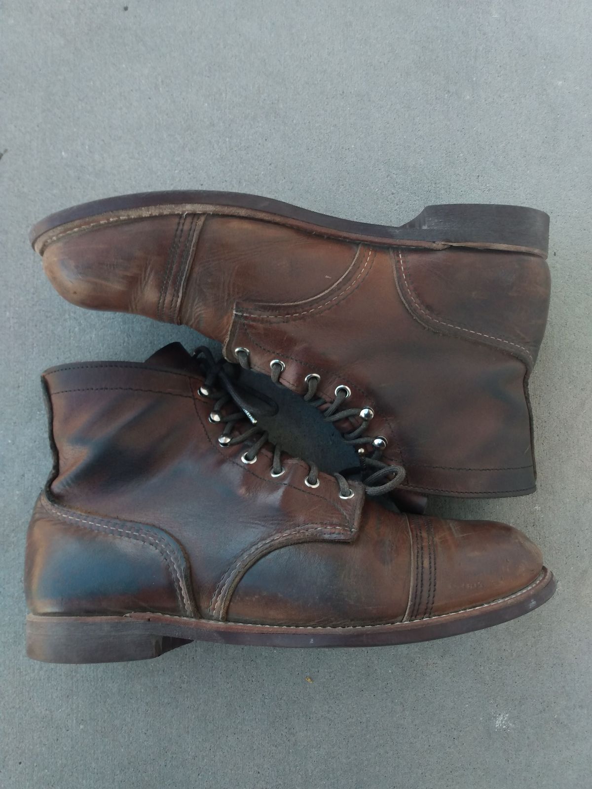 Photo by patinathunderdome on March 2, 2022 of the Red Wing Iron Ranger in S.B. Foot Copper Rough and Tough.