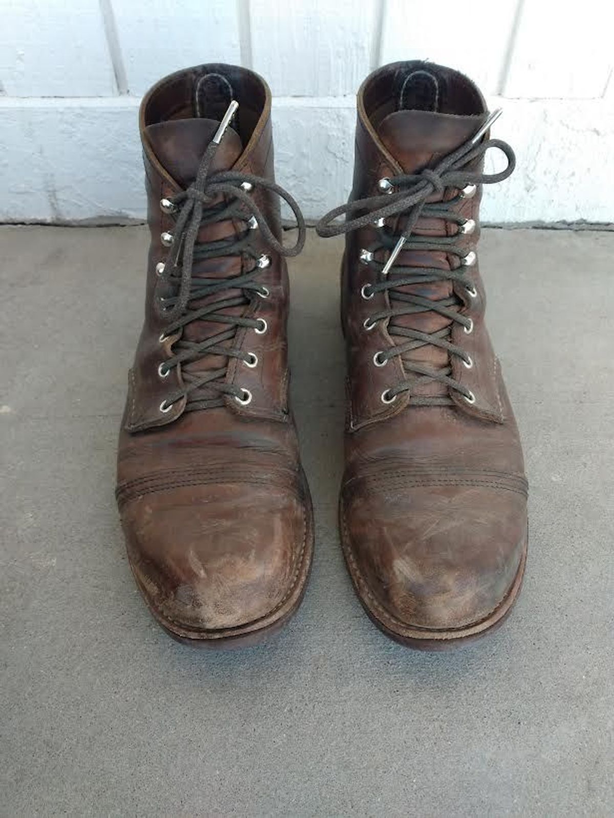 Photo by patinathunderdome on April 4, 2022 of the Red Wing Iron Ranger in S.B. Foot Copper Rough and Tough.