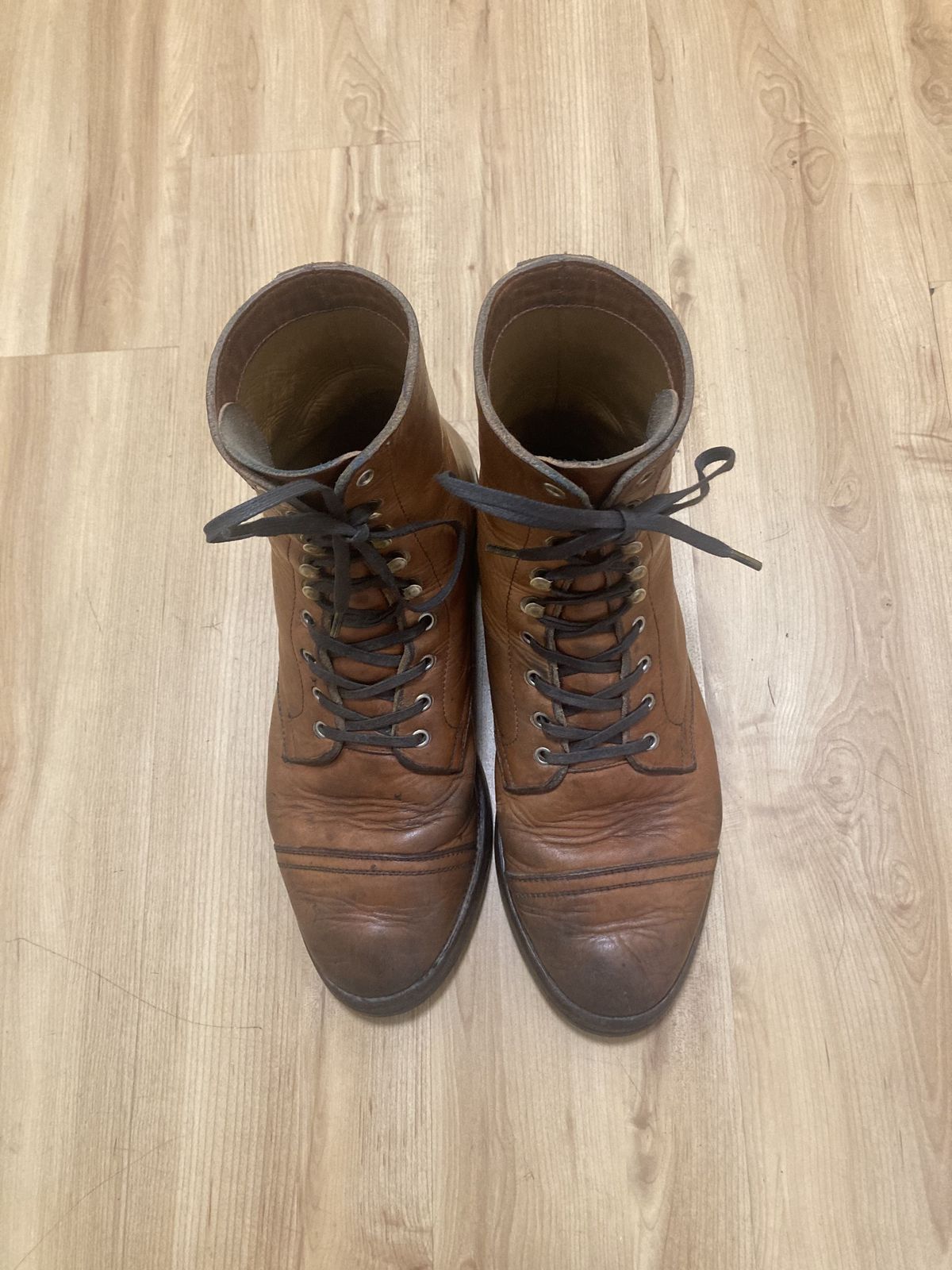 Photo by patinathunderdome on December 5, 2021 of the Imperium Radical in Horween English Tan Dublin.