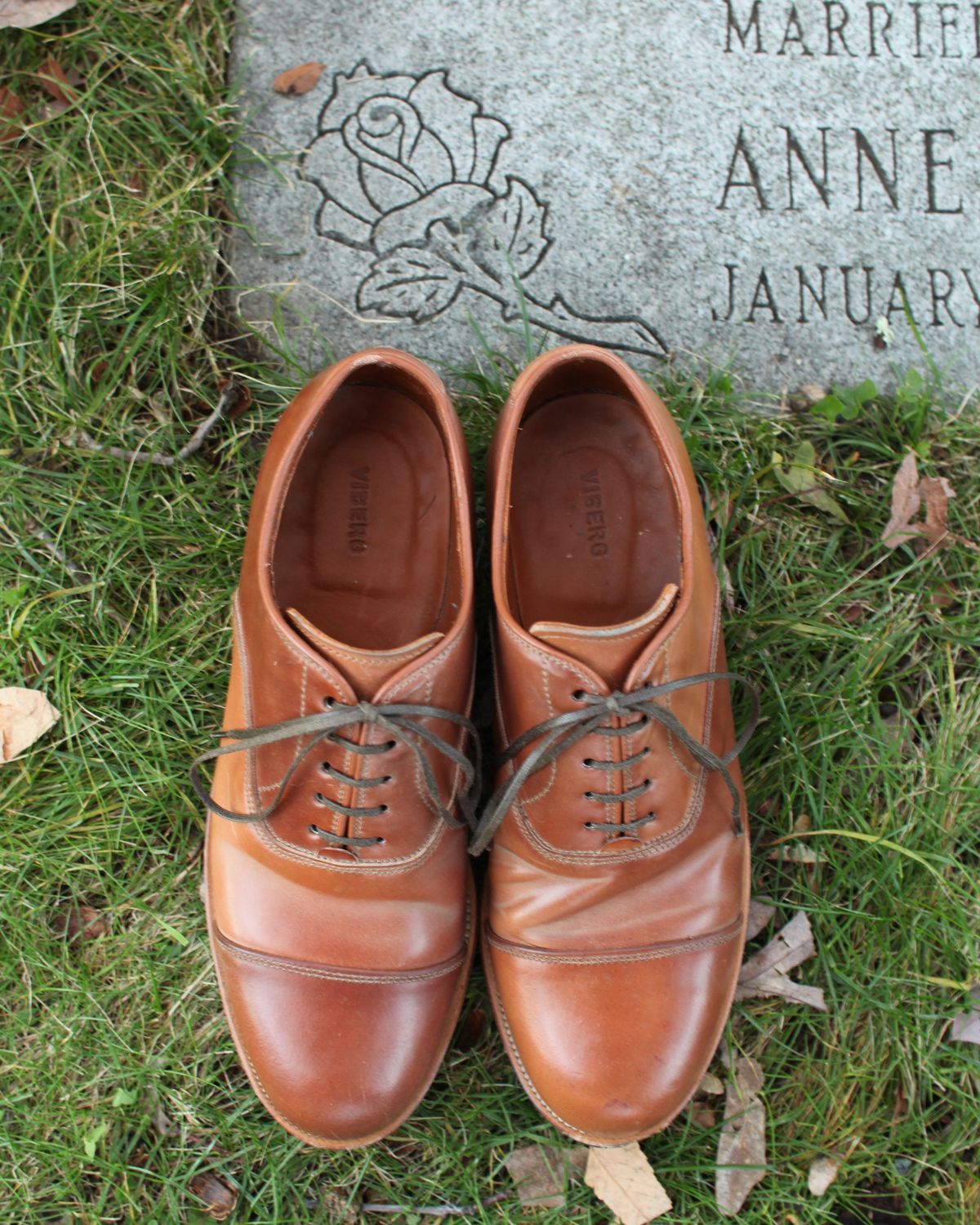 Photo by patinathunderdome on November 2, 2021 of the Viberg Bastion Oxford in Horween Natural Shell Cordovan.