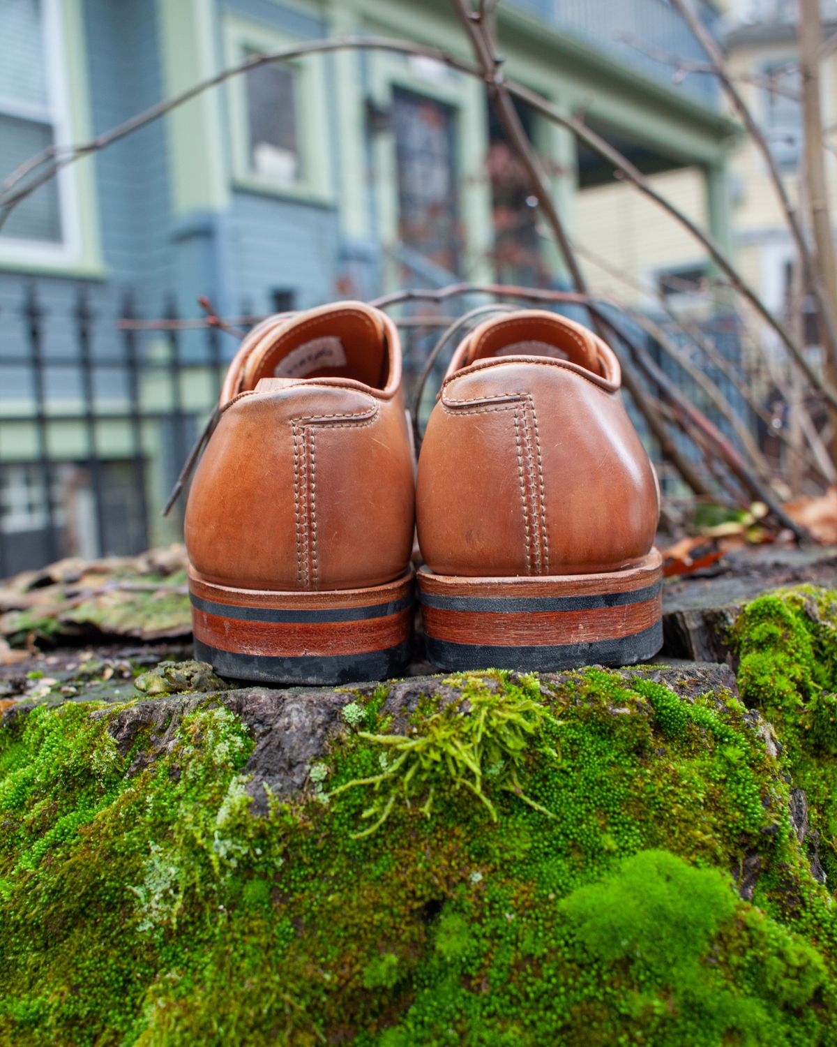 Photo by patinathunderdome on January 5, 2022 of the Viberg Bastion Oxford in Horween Natural Shell Cordovan.