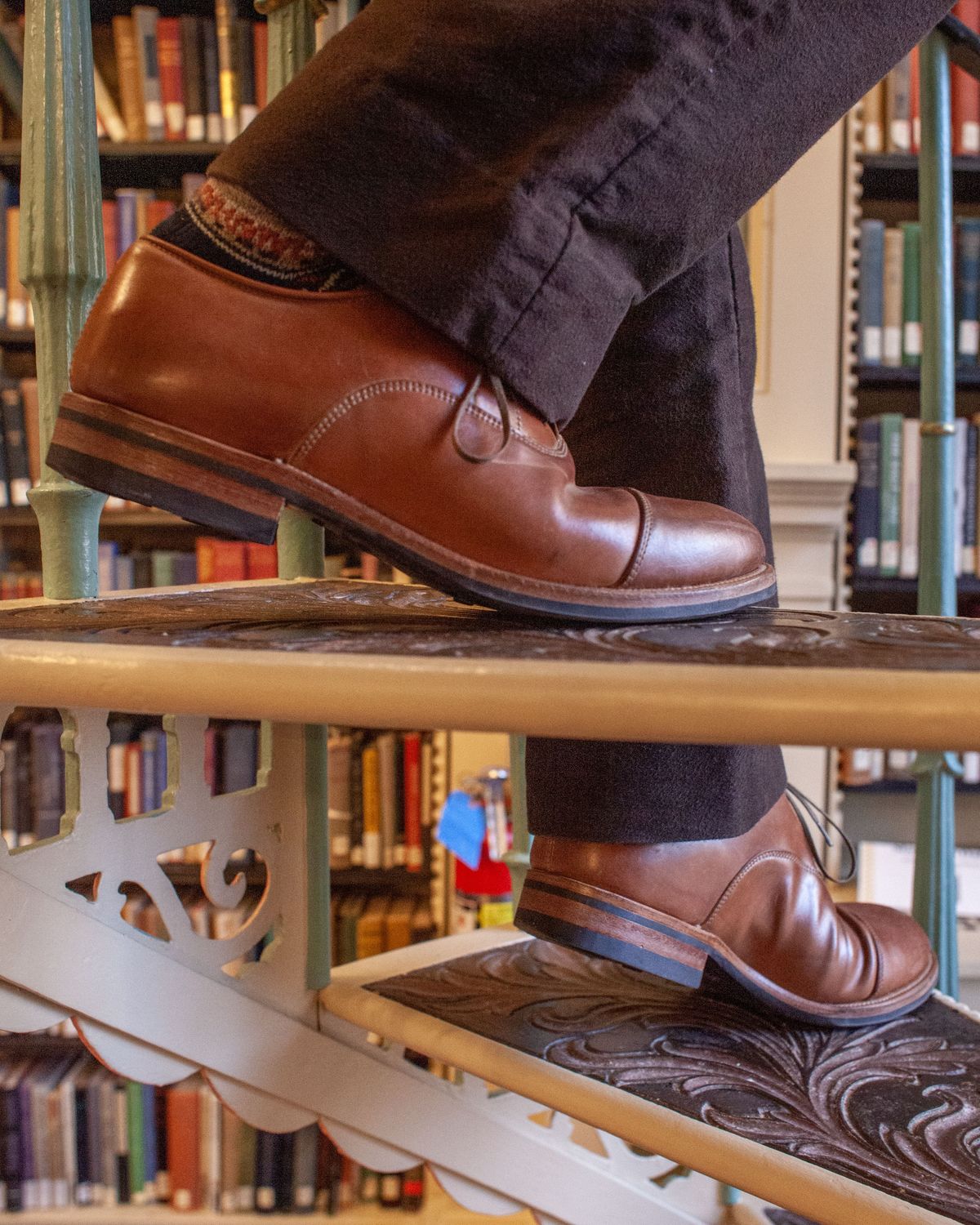 Photo by patinathunderdome on March 6, 2022 of the Viberg Bastion Oxford in Horween Natural Shell Cordovan.