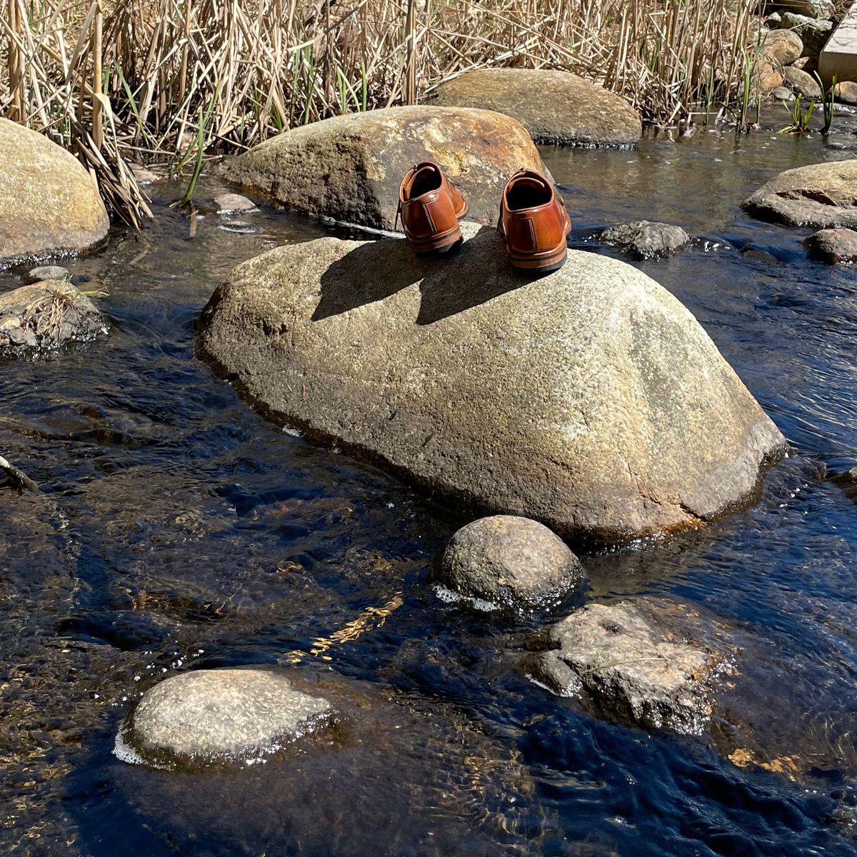 Photo by patinathunderdome on May 4, 2022 of the Viberg Bastion Oxford in Horween Natural Shell Cordovan.