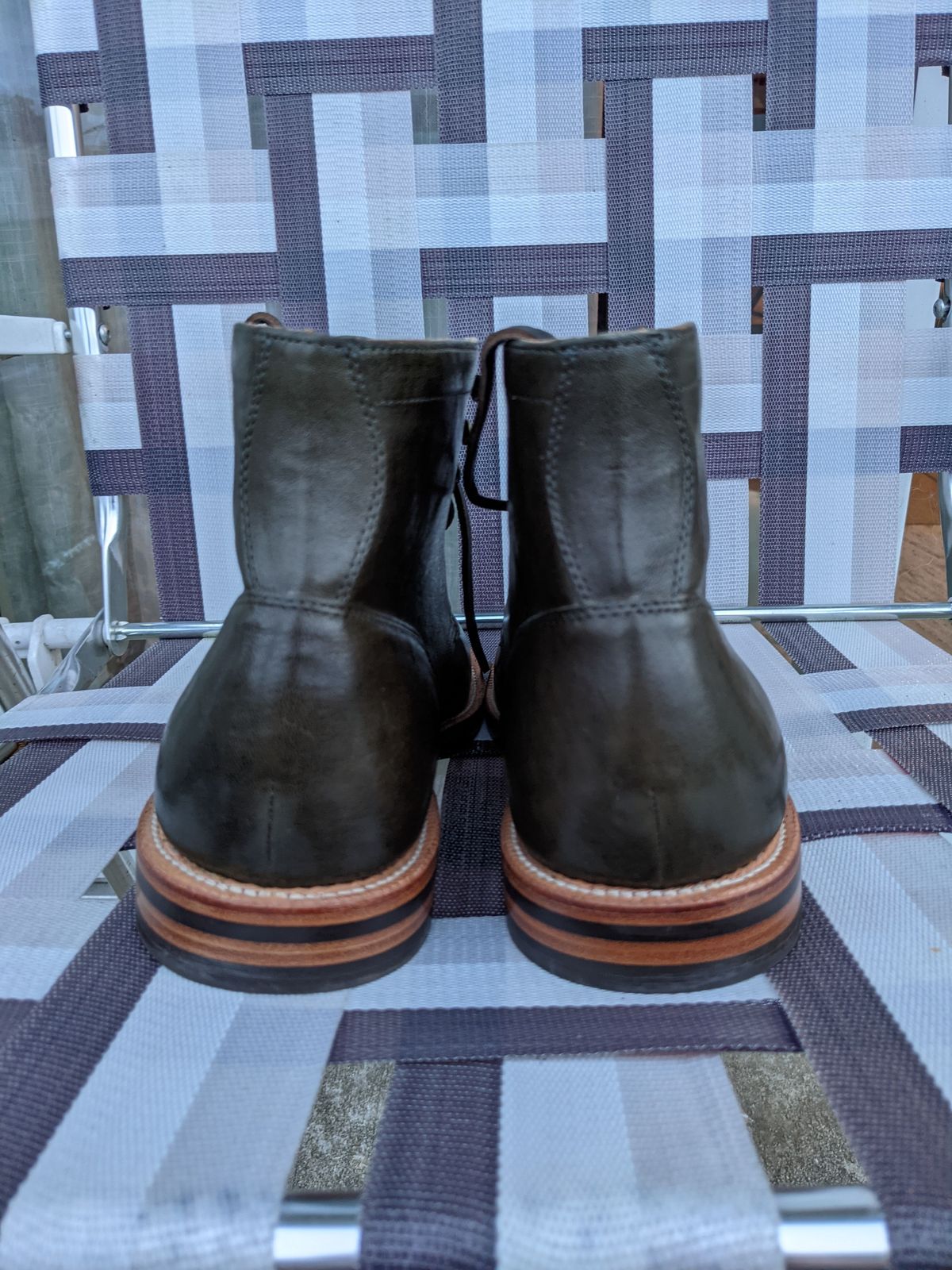 Photo by patinathunderdome on November 4, 2021 of the Grant Stone Diesel Boot in Incas Jungle Kangaroo.