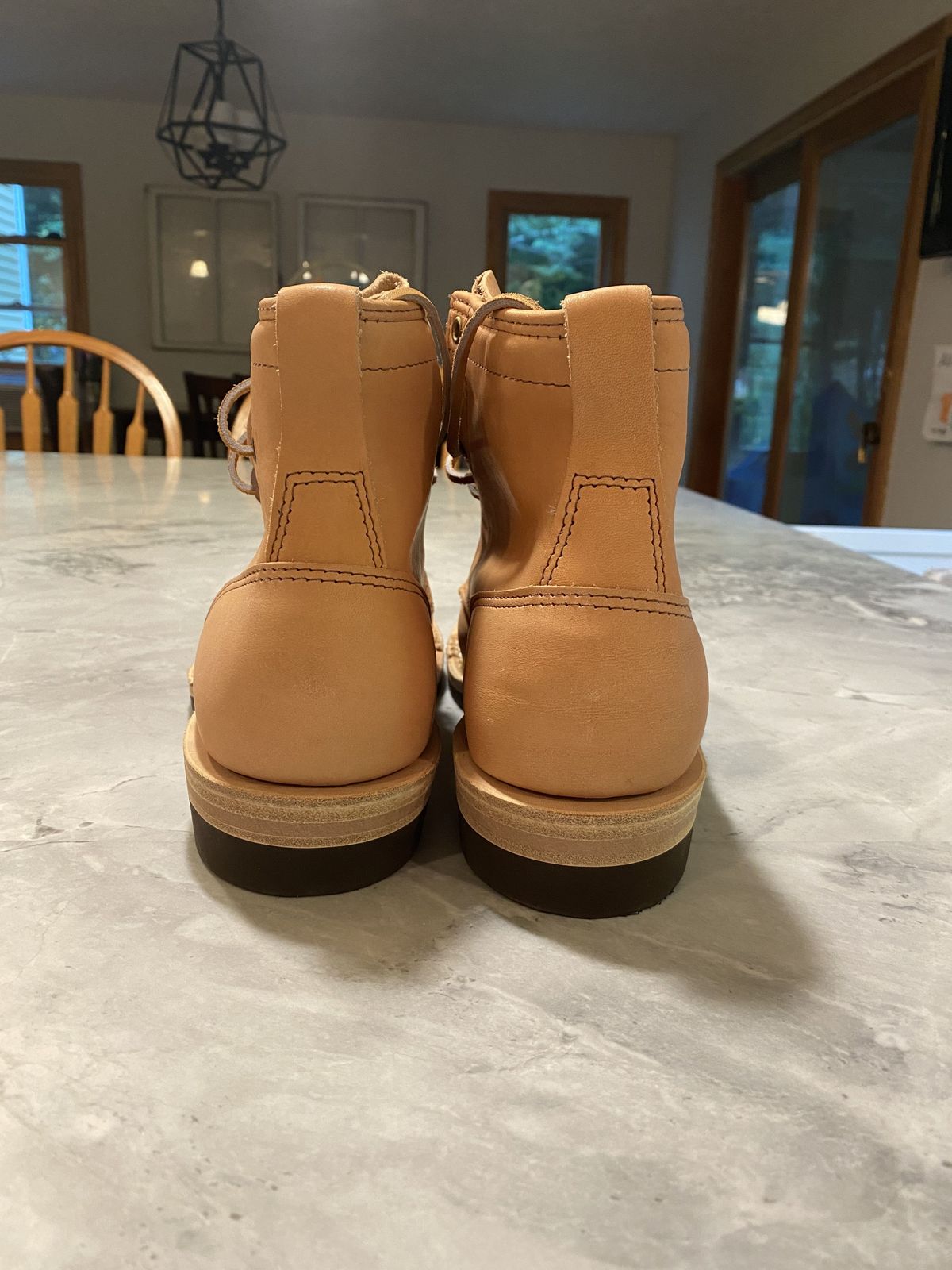 Photo by patinathunderdome on October 1, 2021 of the Wesco Hendrik in Horween Natural Essex.