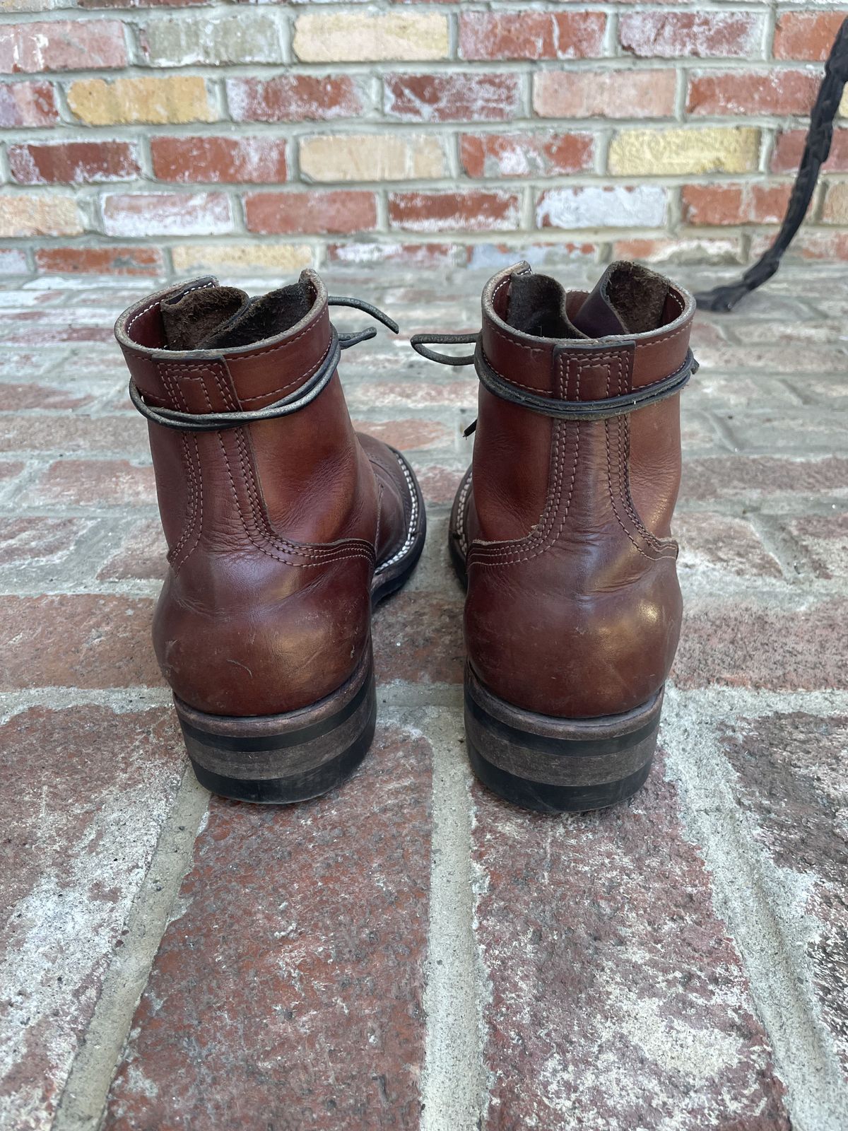 Photo by patinathunderdome on February 1, 2022 of the Nicks Americana in Wickett & Craig Medium Brown English Bridle.