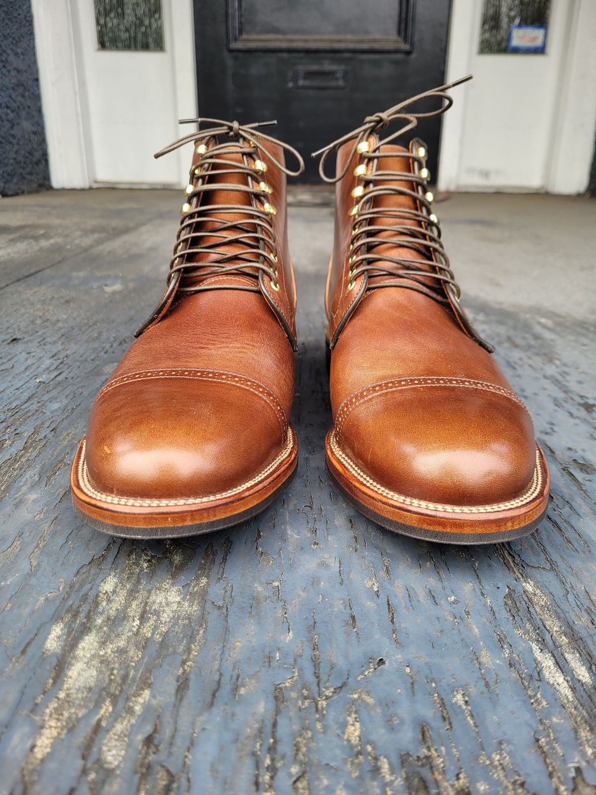 Photo by patinathunderdome on October 1, 2021 of the Viberg Service Boot in Maryam Toscanello TPR Horsebutt.