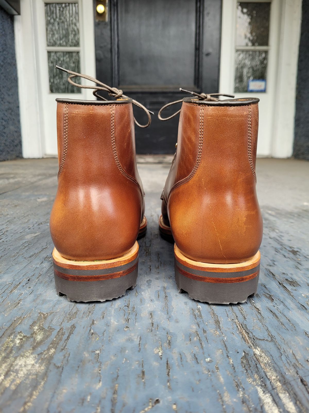 Photo by patinathunderdome on October 1, 2021 of the Viberg Service Boot in Maryam Toscanello TPR Horsebutt.