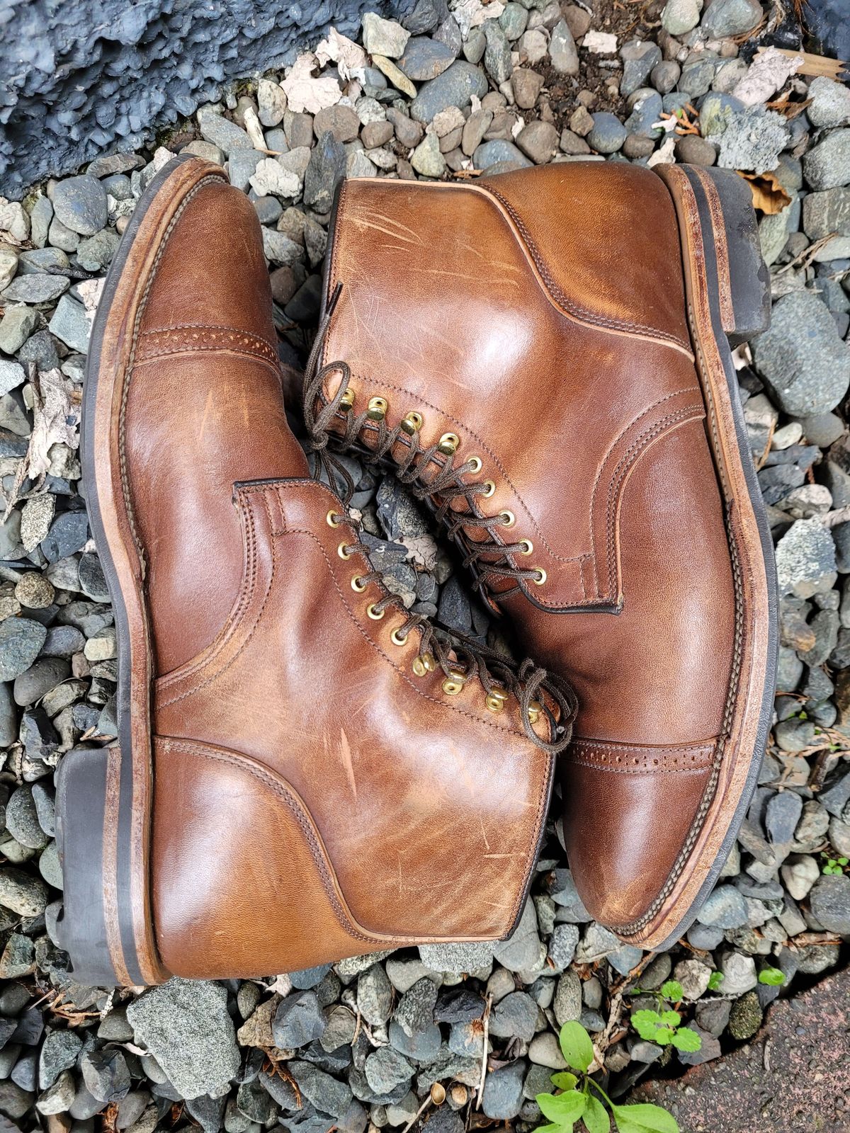 Photo by patinathunderdome on November 2, 2021 of the Viberg Service Boot in Maryam Toscanello TPR Horsebutt.