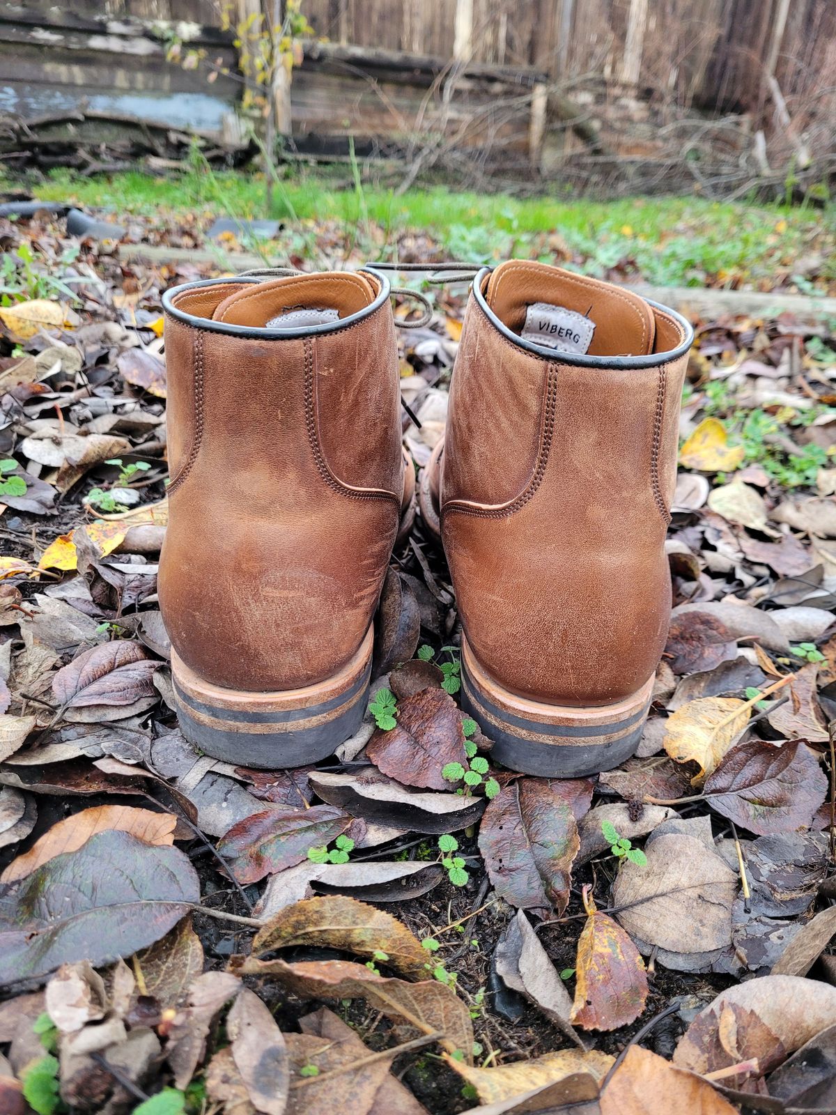 Photo by patinathunderdome on December 1, 2021 of the Viberg Service Boot in Maryam Toscanello TPR Horsebutt.