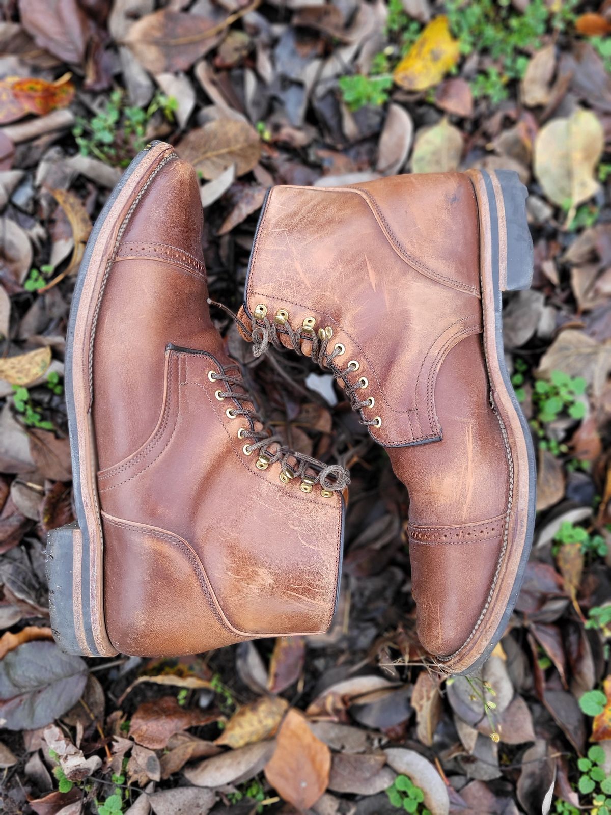 Photo by patinathunderdome on December 1, 2021 of the Viberg Service Boot in Maryam Toscanello TPR Horsebutt.