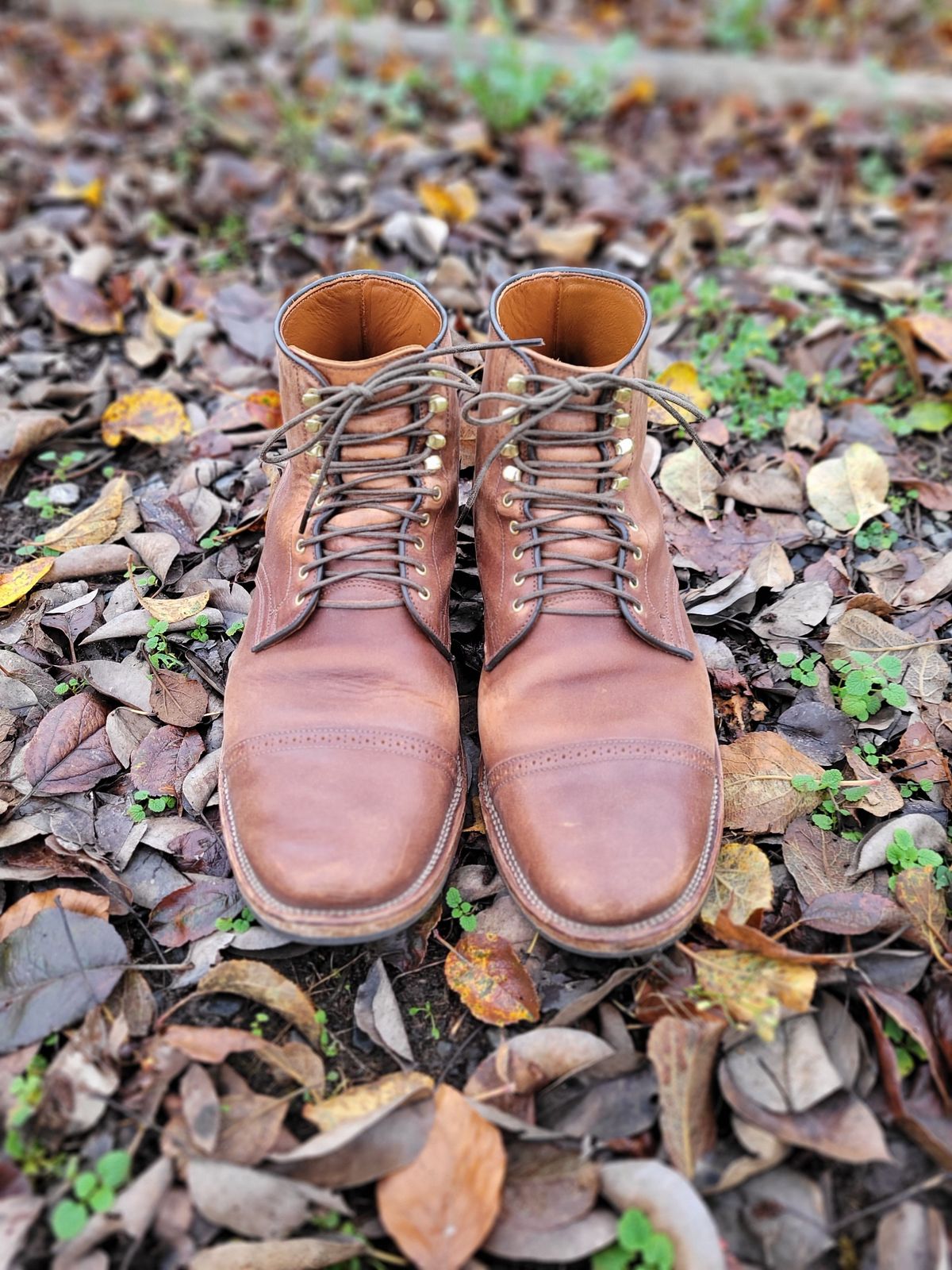 Photo by patinathunderdome on December 1, 2021 of the Viberg Service Boot in Maryam Toscanello TPR Horsebutt.