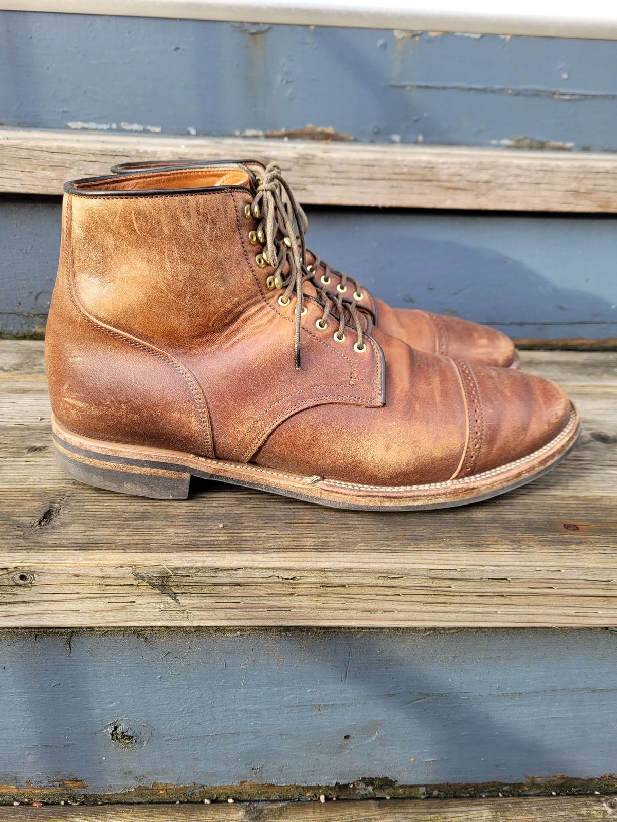 Photo by patinathunderdome on February 1, 2022 of the Viberg Service Boot in Maryam Toscanello TPR Horsebutt.