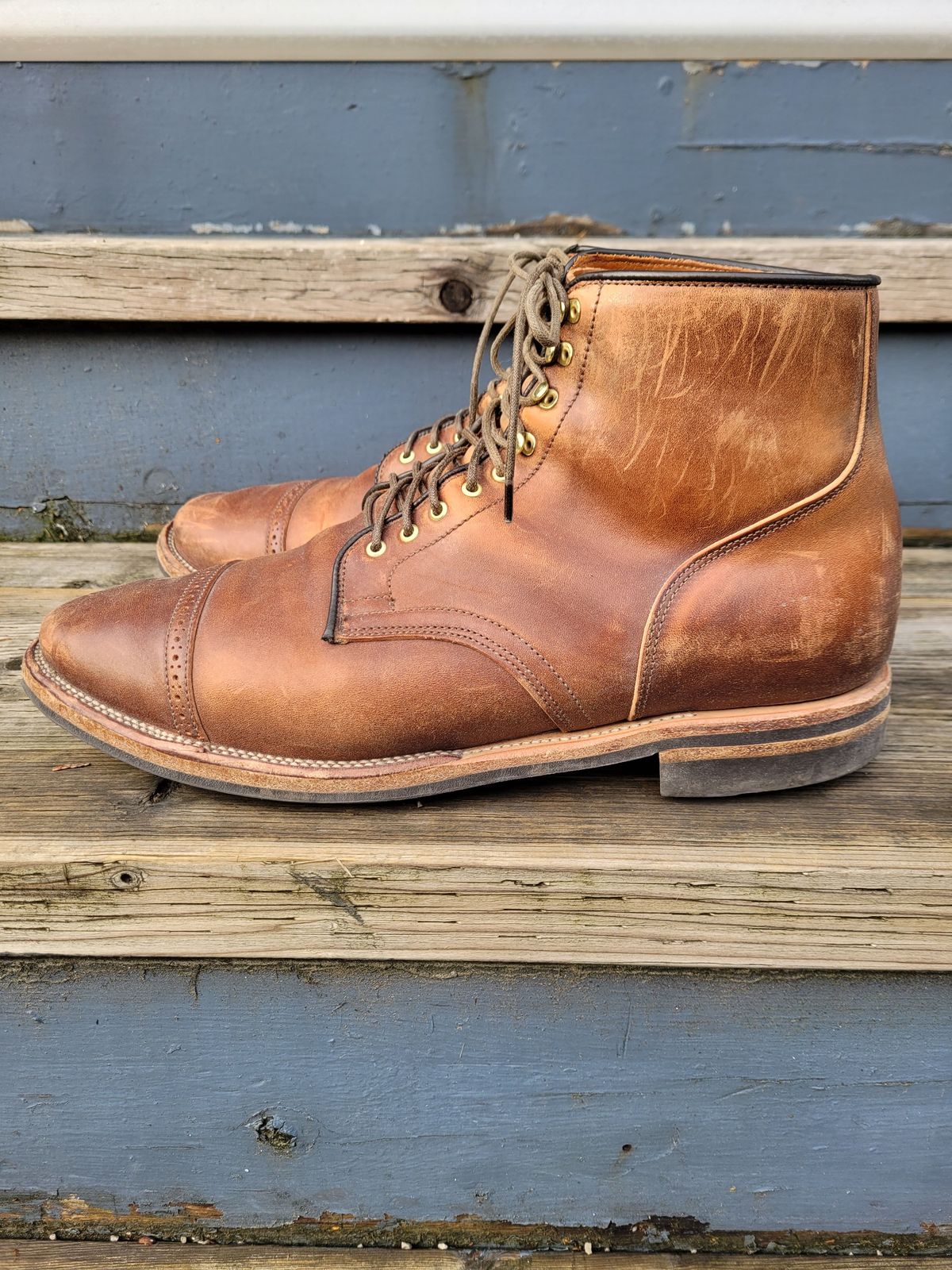 Photo by patinathunderdome on February 1, 2022 of the Viberg Service Boot in Maryam Toscanello TPR Horsebutt.