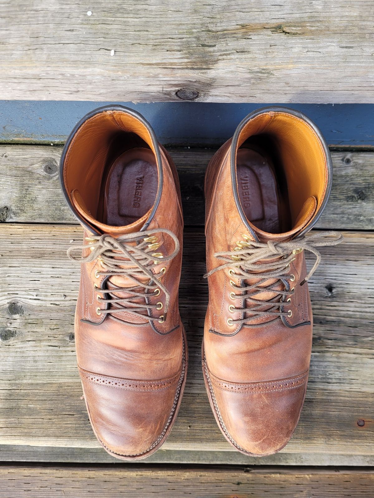 Photo by patinathunderdome on February 1, 2022 of the Viberg Service Boot in Maryam Toscanello TPR Horsebutt.