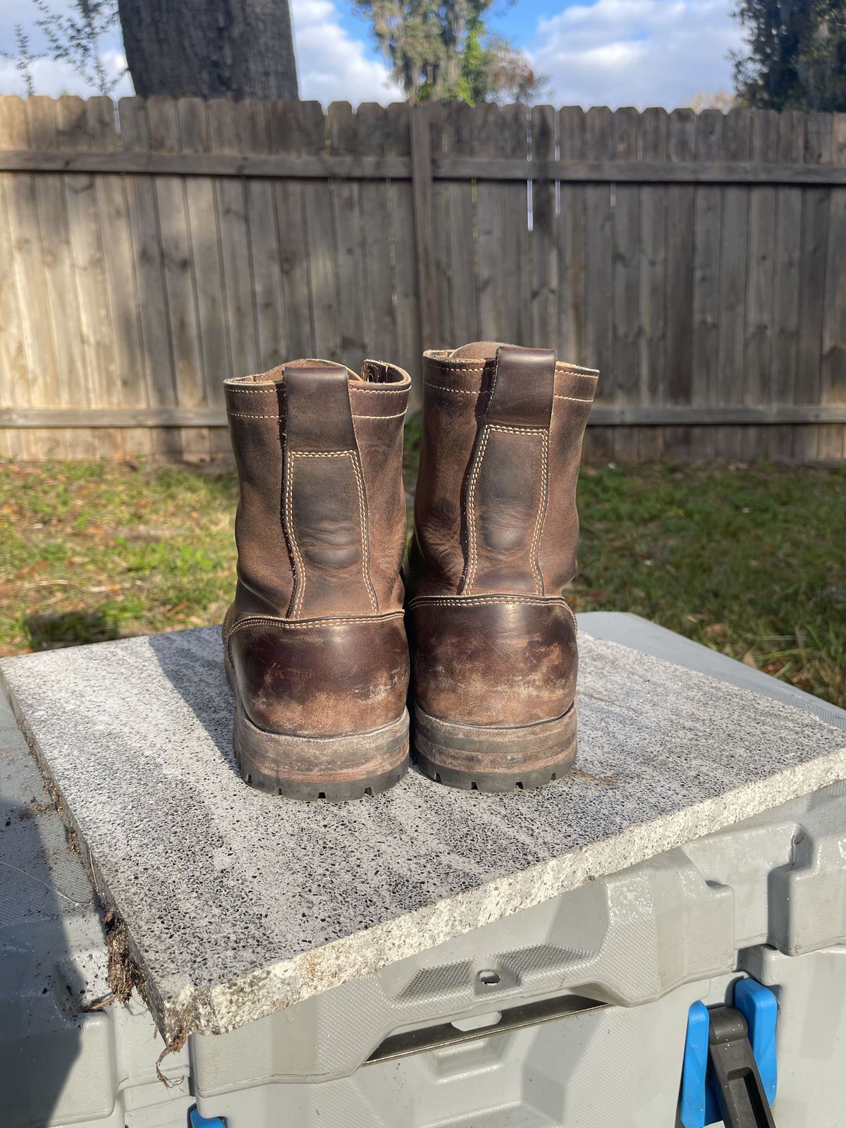Photo by patinathunderdome on December 5, 2021 of the Truman Upland Boot in Horween Whiskey Predator.