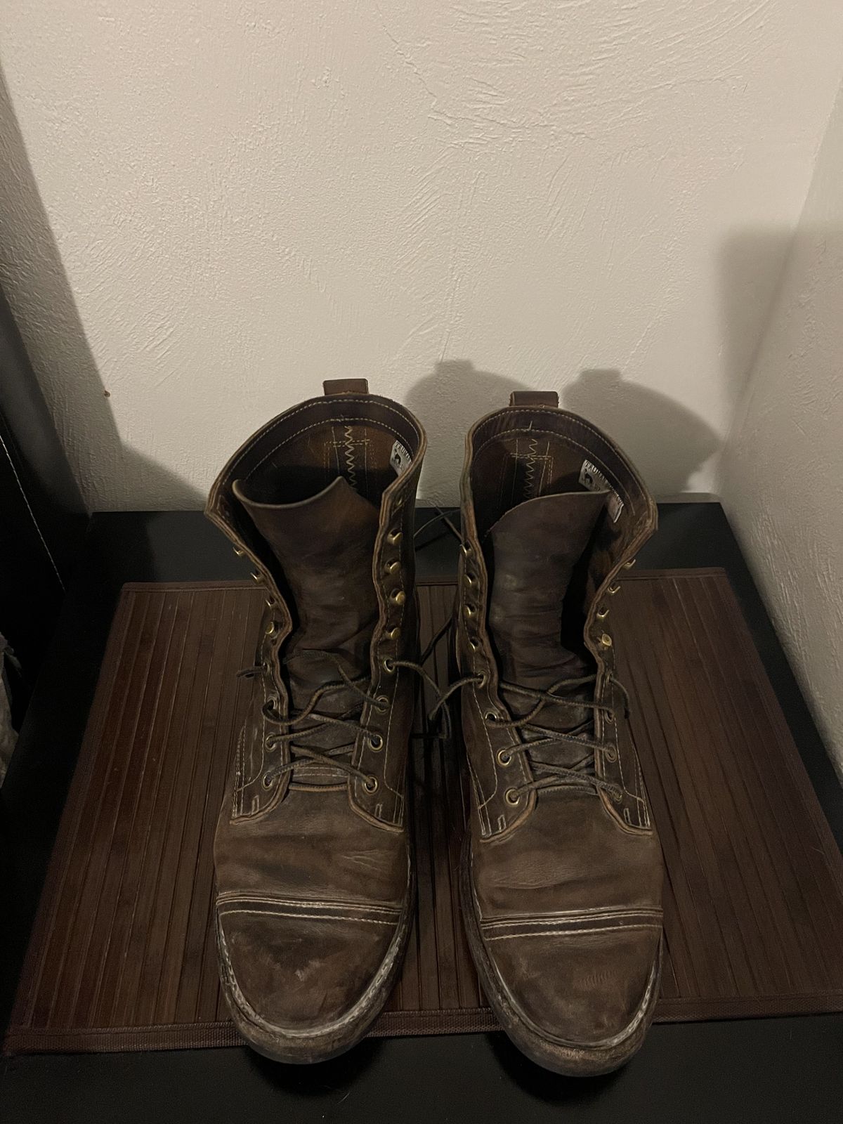 Photo by patinathunderdome on January 5, 2022 of the Truman Upland Boot in Horween Whiskey Predator.