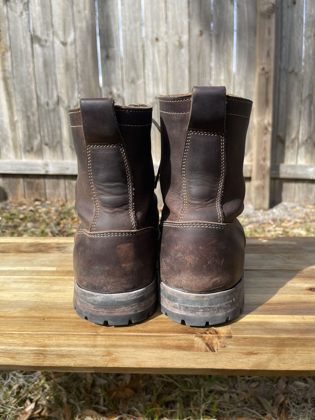 Photo by patinathunderdome on February 3, 2022 of the Truman Upland Boot in Horween Whiskey Predator.