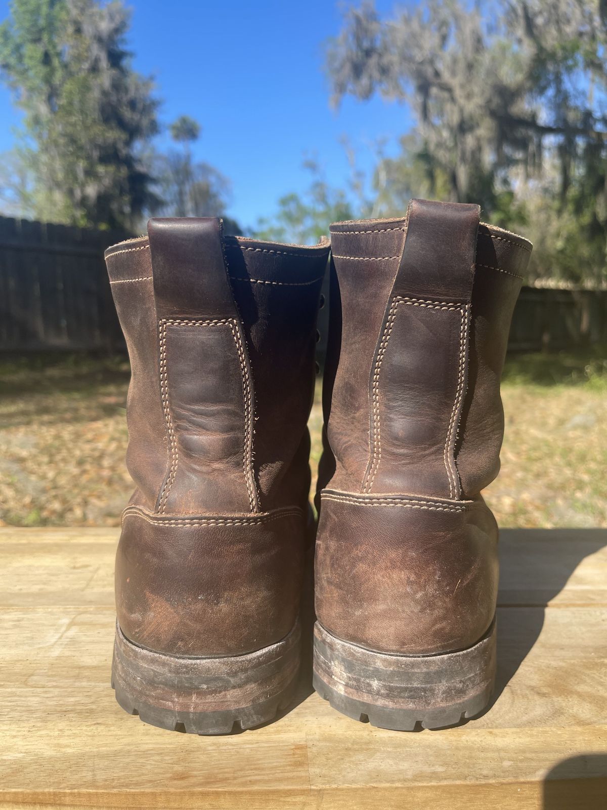 Photo by patinathunderdome on March 2, 2022 of the Truman Upland Boot in Horween Whiskey Predator.