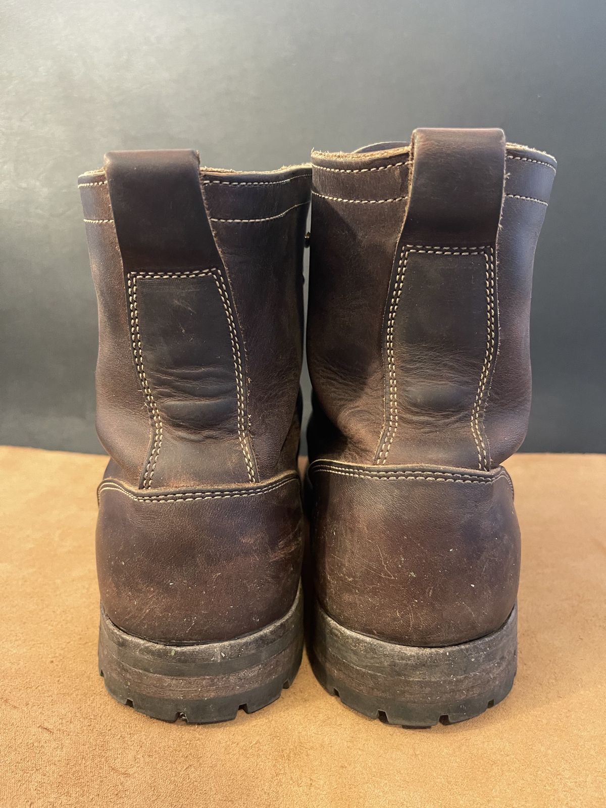 Photo by patinathunderdome on April 4, 2022 of the Truman Upland Boot in Horween Whiskey Predator.