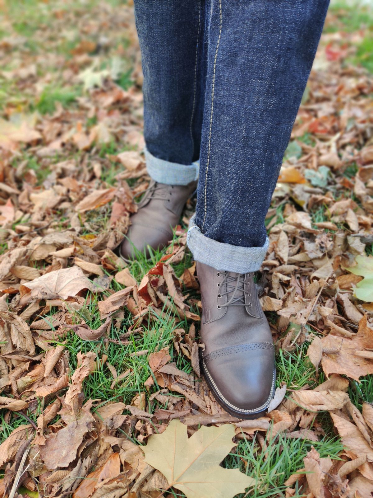 Photo by patinathunderdome on November 5, 2021 of the Viberg Service Boot in Maryam 1071 Port Vitello Calf Nubuck.