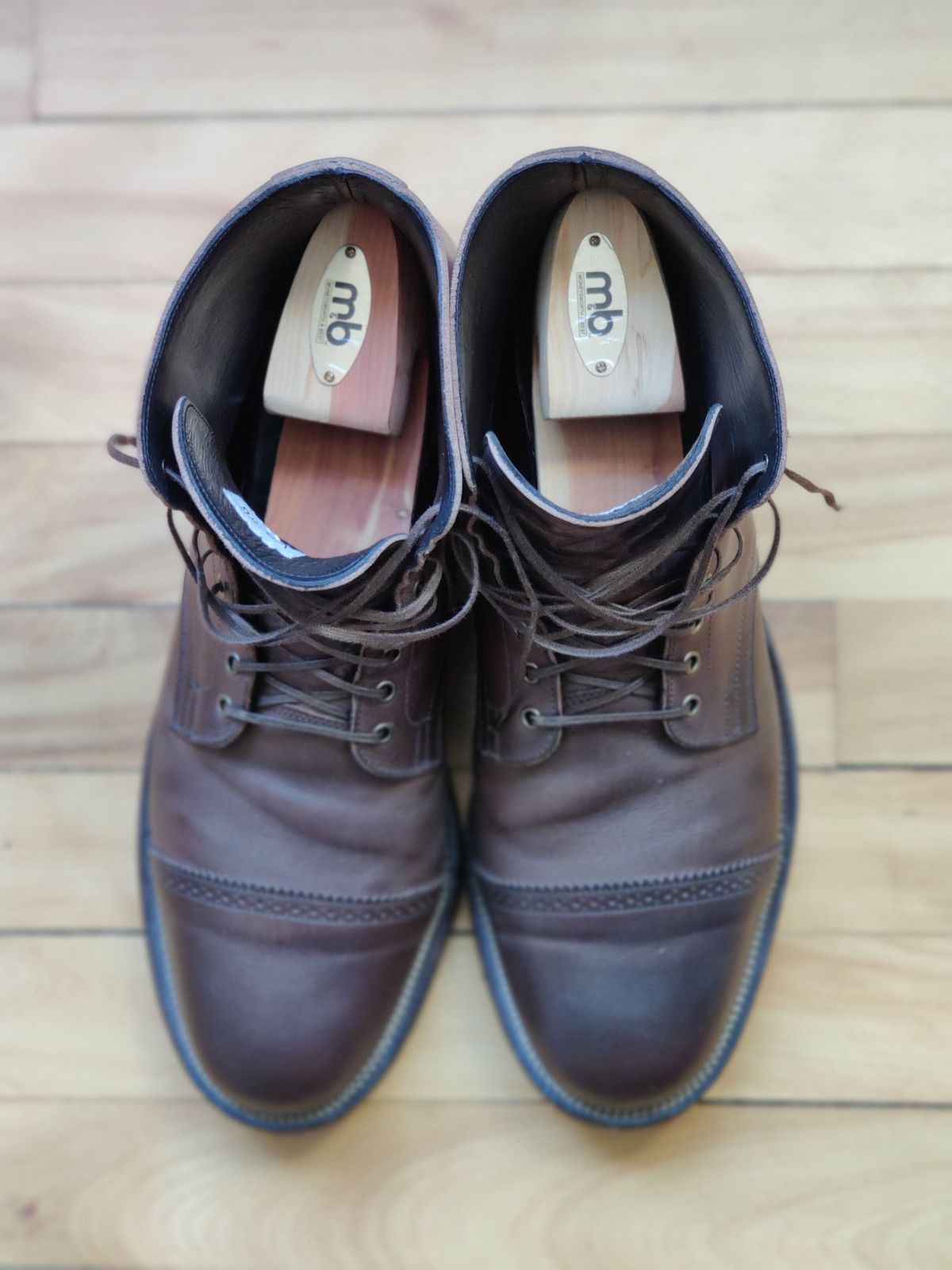 Photo by patinathunderdome on April 6, 2022 of the Viberg Service Boot in Maryam 1071 Port Vitello Calf Nubuck.