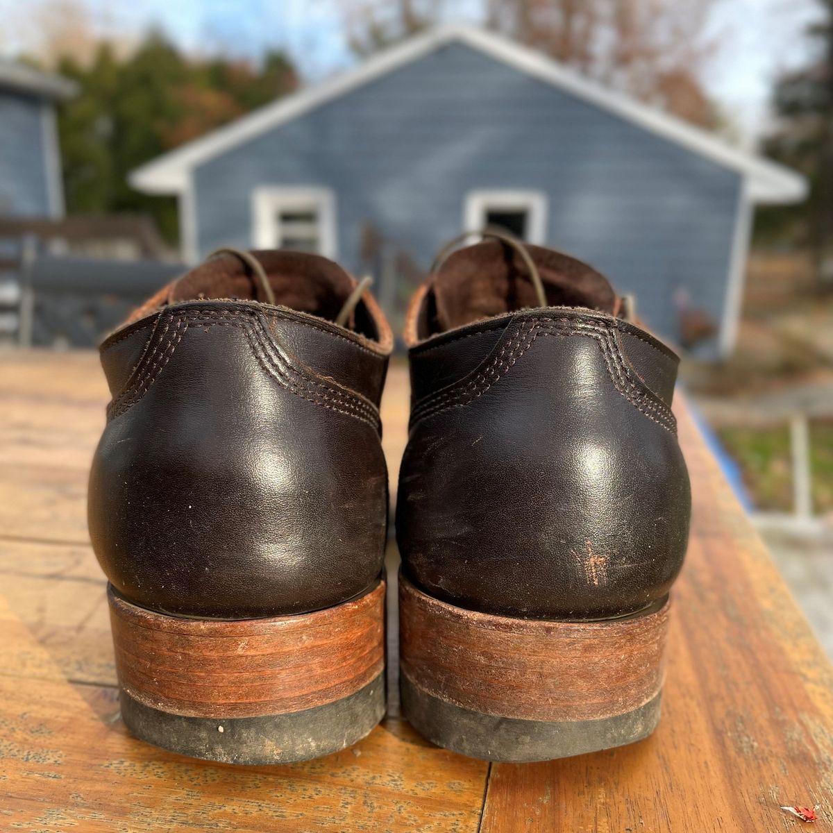 Photo by patinathunderdome on December 6, 2021 of the White's Oxford in Seidel Brown Dress.