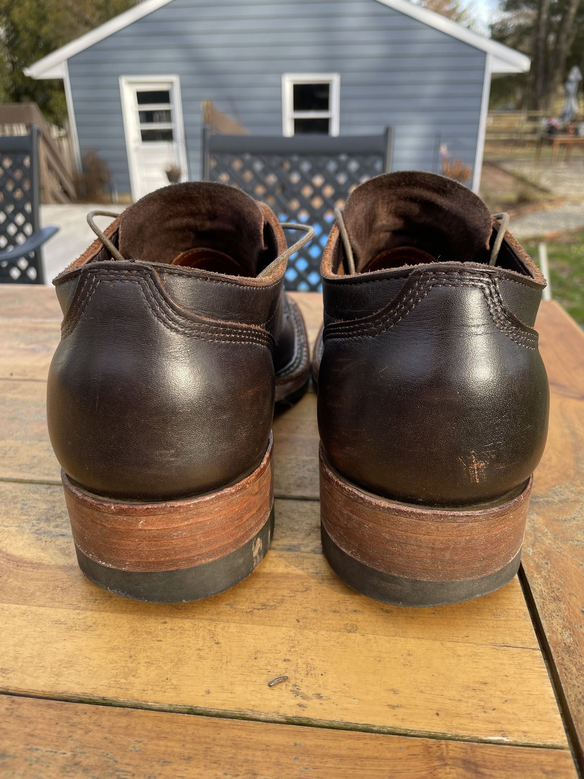 Photo by patinathunderdome on January 5, 2022 of the White's Oxford in Seidel Brown Dress.