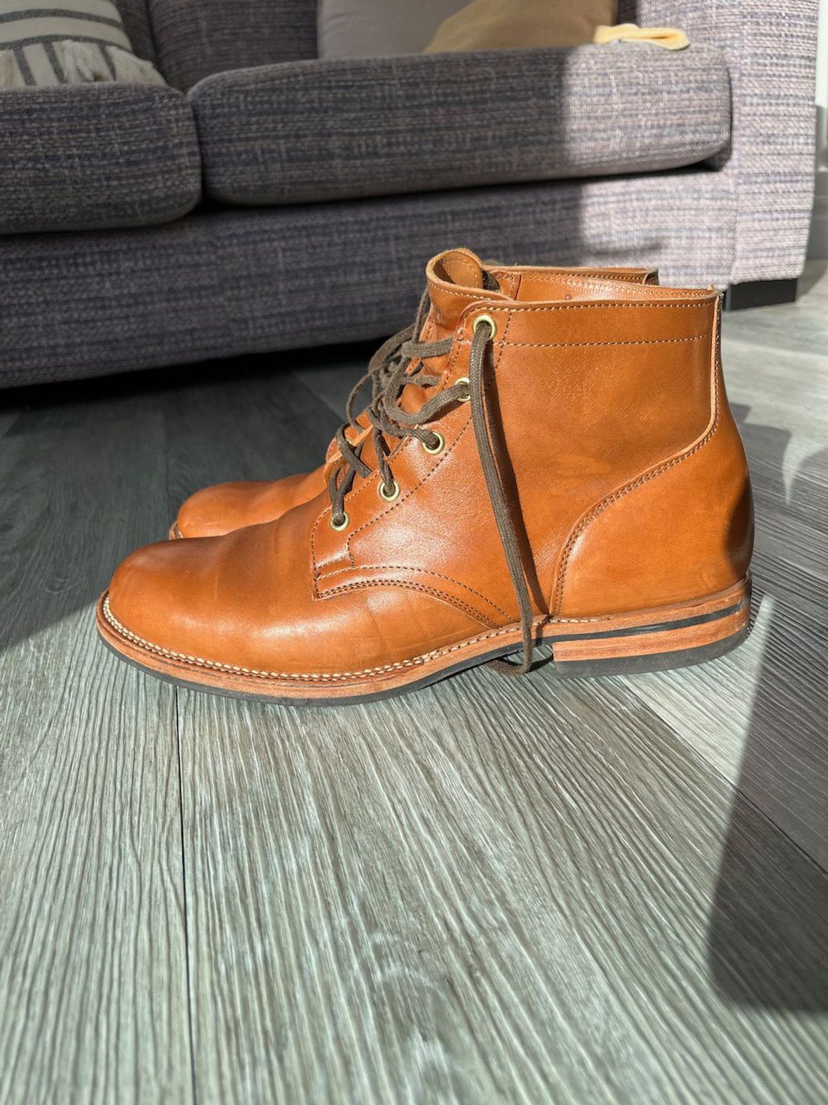 Photo by patinathunderdome on November 1, 2021 of the Viberg Service Boot in Maryam Cuoio Horsebutt.