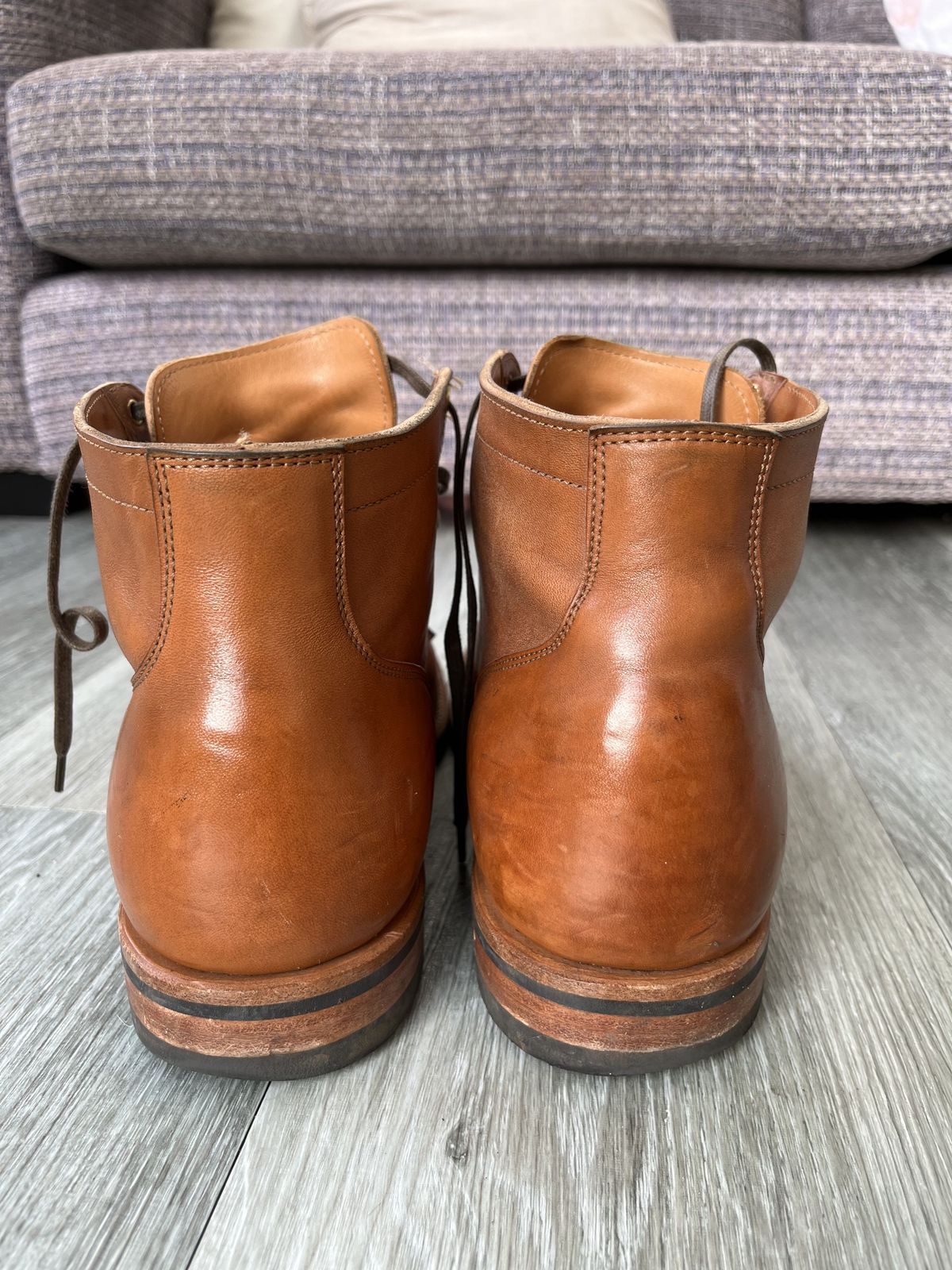 Photo by patinathunderdome on January 1, 2022 of the Viberg Service Boot in Maryam Cuoio Horsebutt.