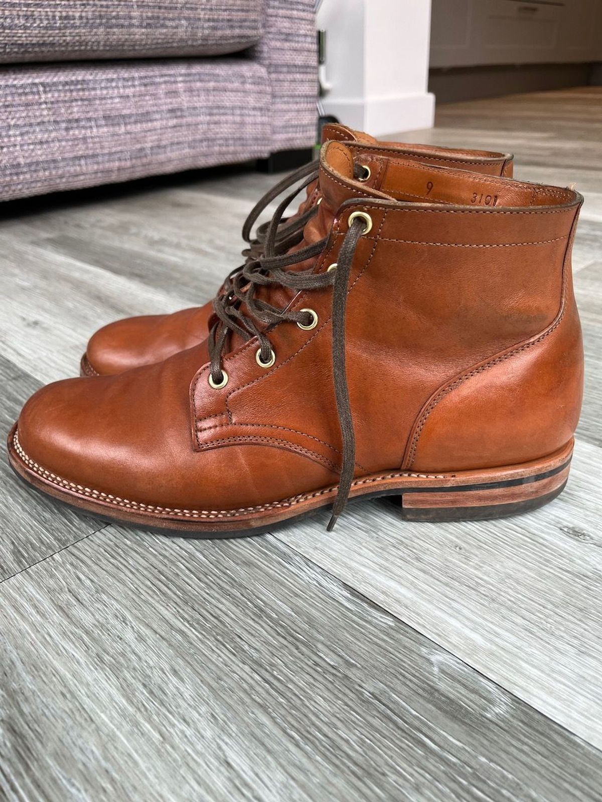 Photo by patinathunderdome on February 3, 2022 of the Viberg Service Boot in Maryam Cuoio Horsebutt.