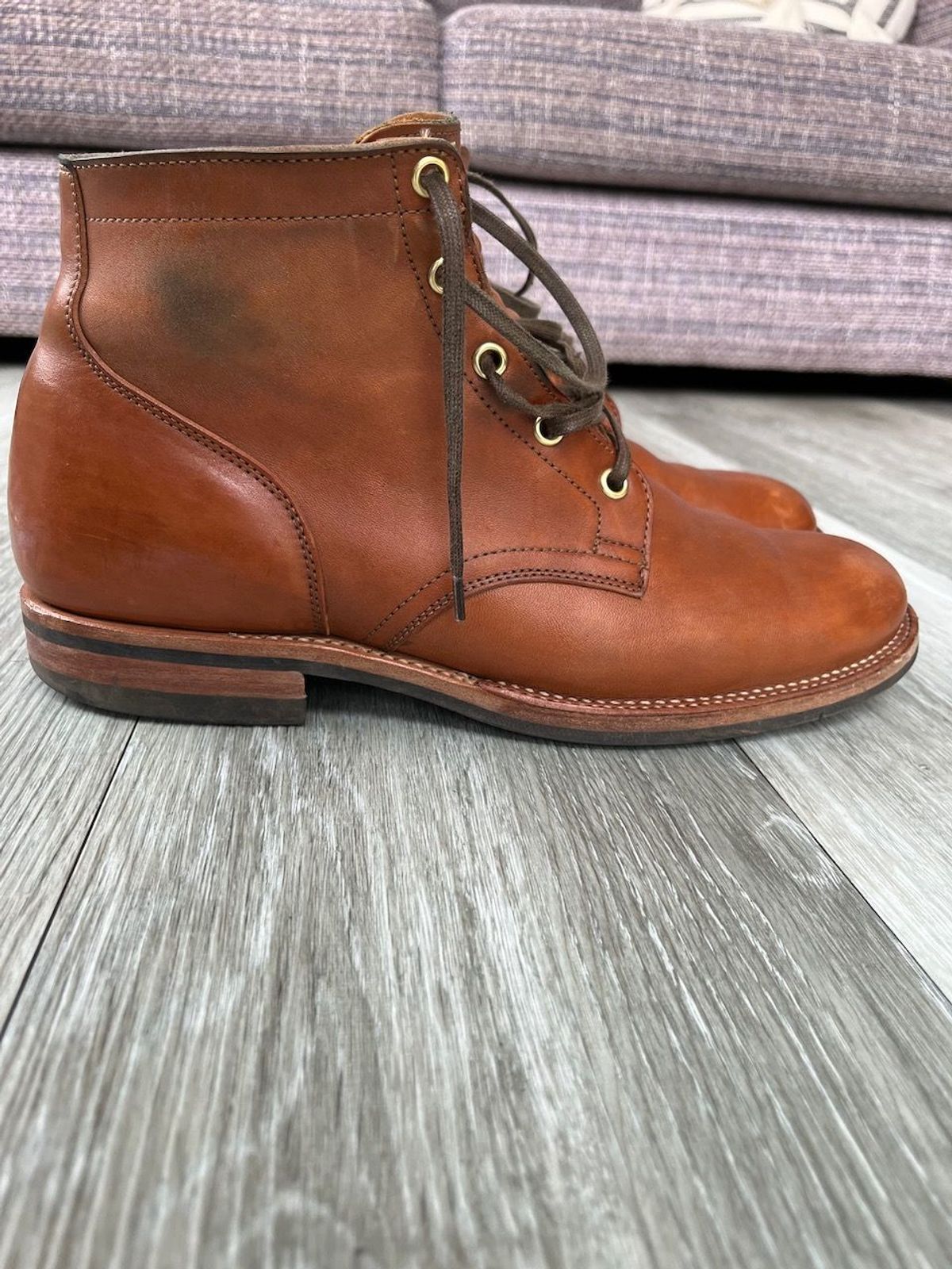 Photo by patinathunderdome on February 3, 2022 of the Viberg Service Boot in Maryam Cuoio Horsebutt.