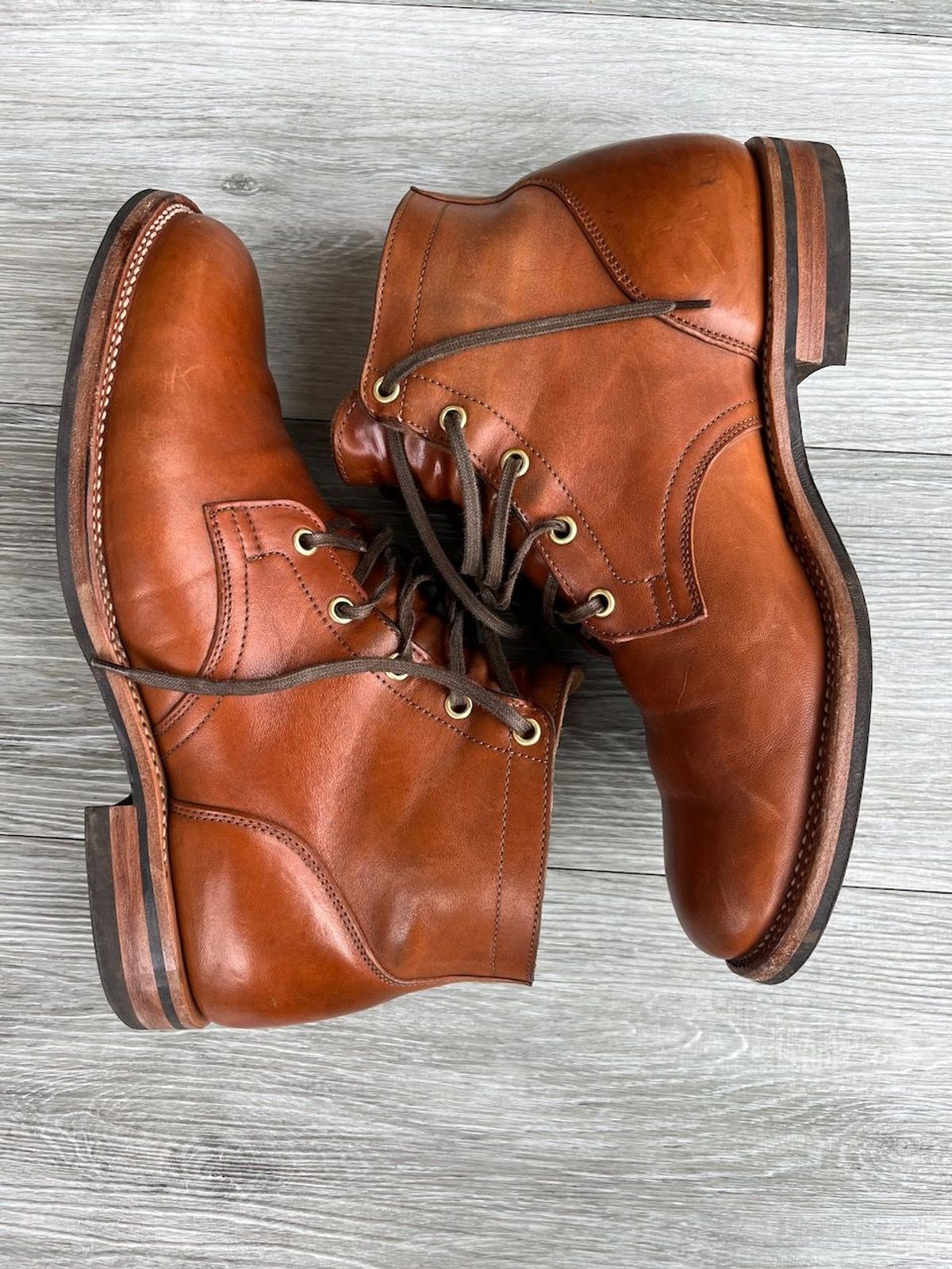 Photo by patinathunderdome on February 3, 2022 of the Viberg Service Boot in Maryam Cuoio Horsebutt.