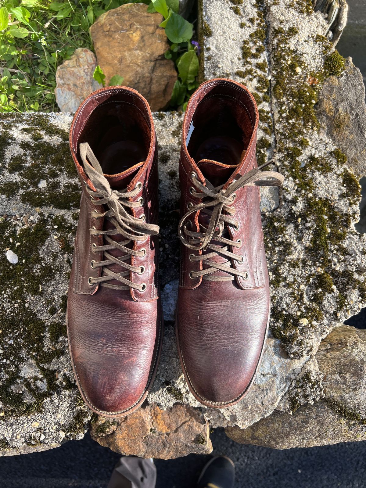 Photo by patinathunderdome on May 3, 2022 of the Viberg Service Boot in C.F. Stead Espresso Classic Oiled Shoulder.