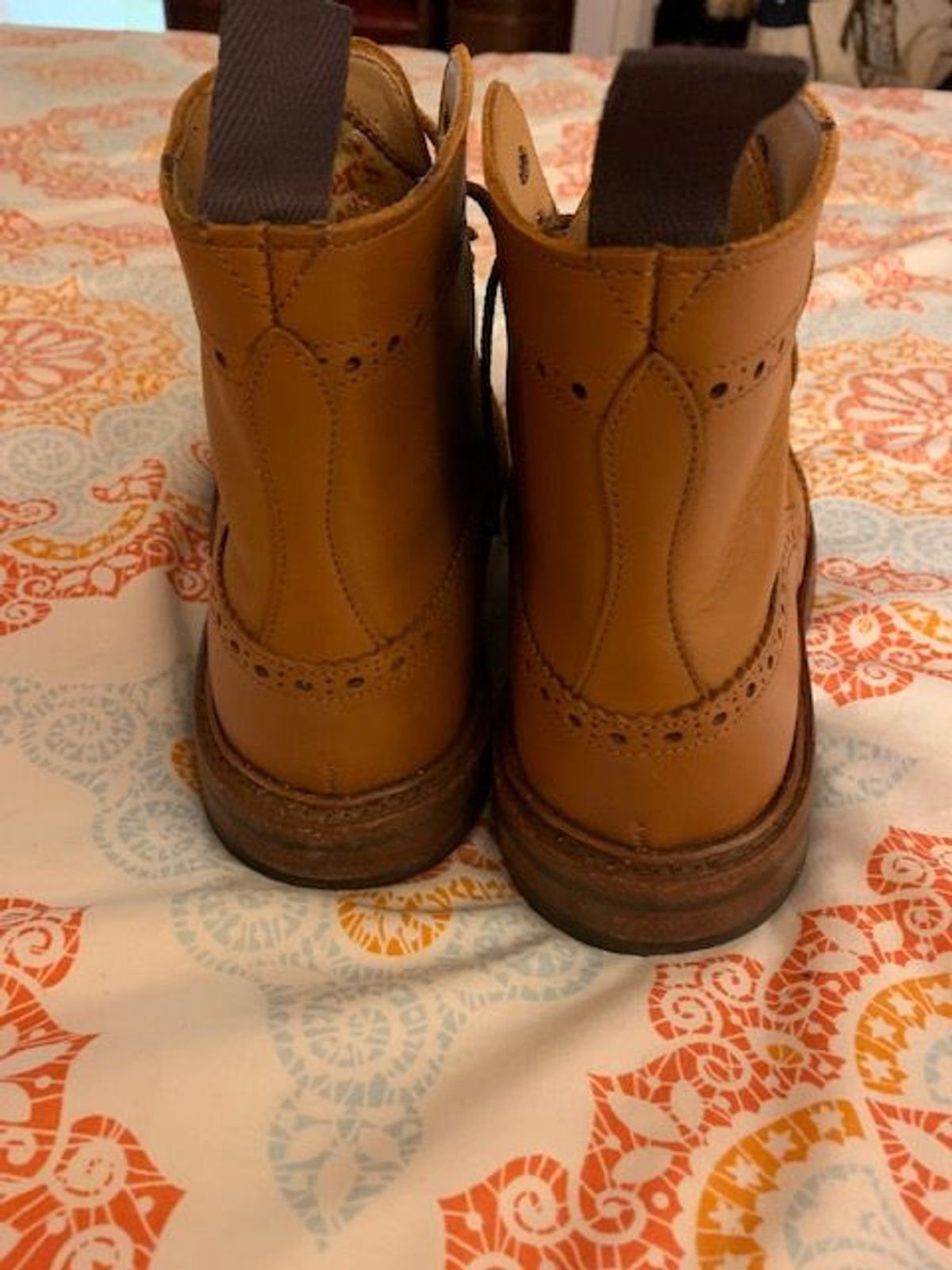 Photo by patinathunderdome on November 5, 2021 of the Tricker's Stow Country Boot in C-Shade Tan.
