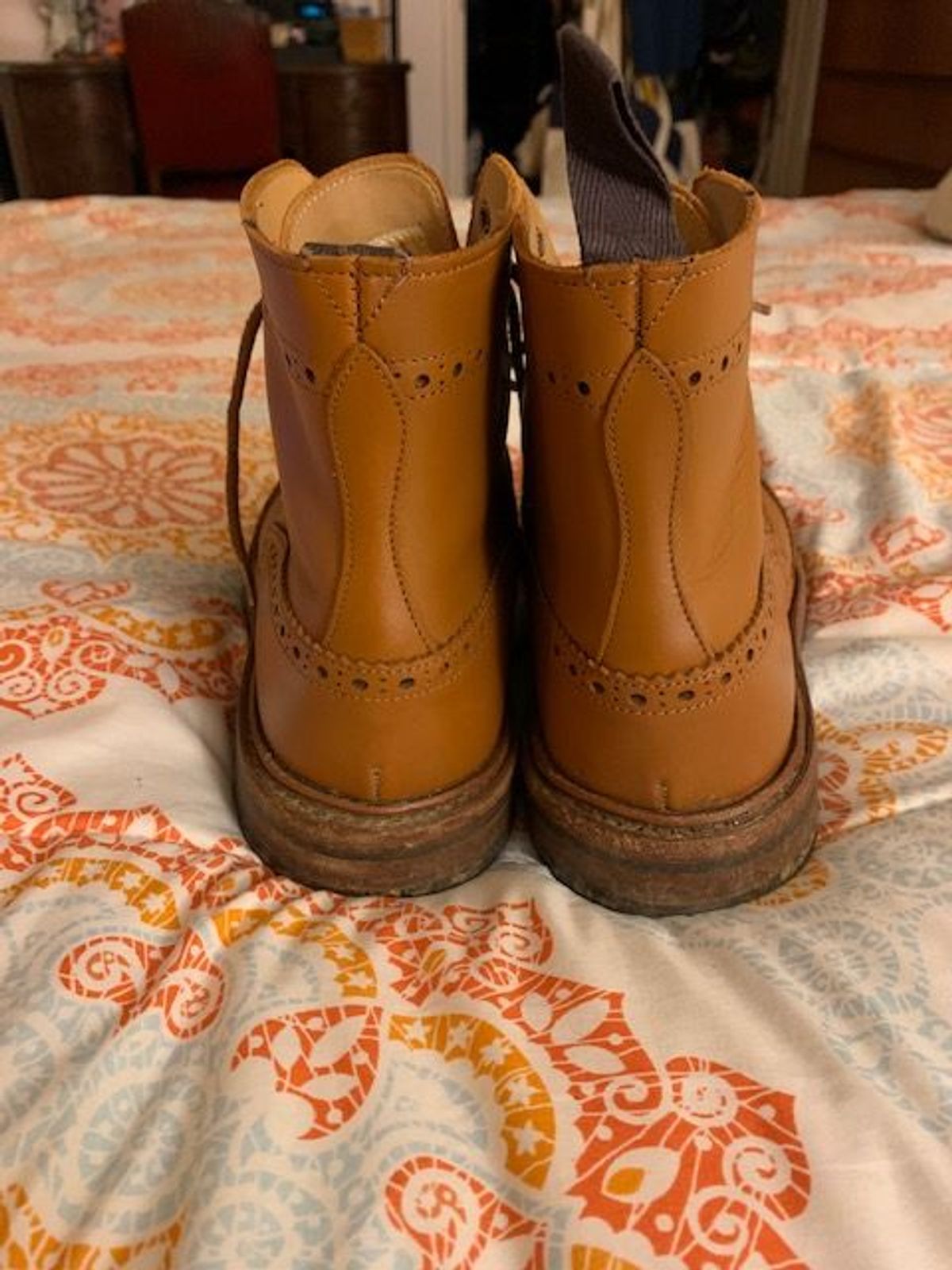 Photo by patinathunderdome on January 3, 2022 of the Tricker's Stow Country Boot in C-Shade Tan.