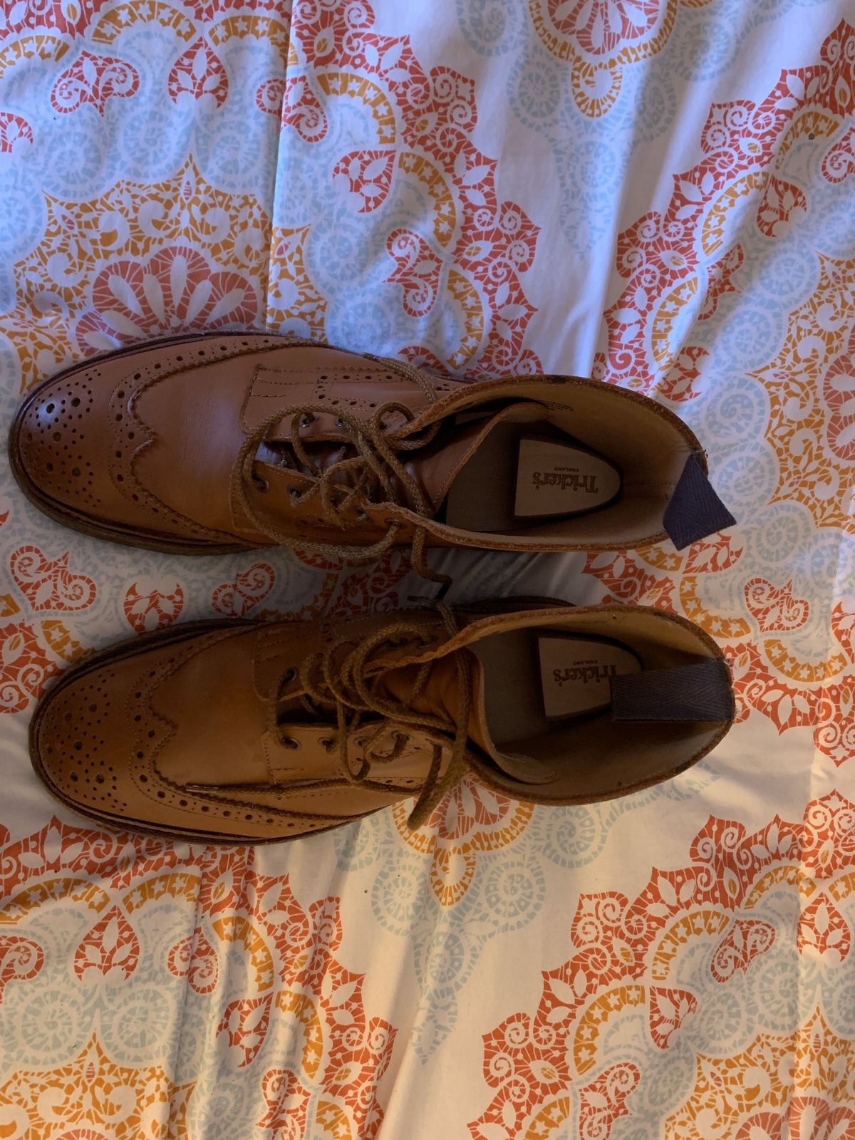 Photo by patinathunderdome on March 4, 2022 of the Tricker's Stow Country Boot in C-Shade Tan.