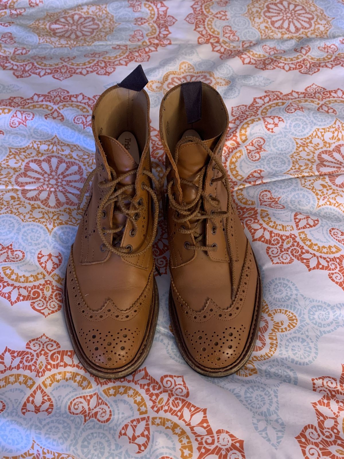 Photo by patinathunderdome on March 4, 2022 of the Tricker's Stow Country Boot in C-Shade Tan.